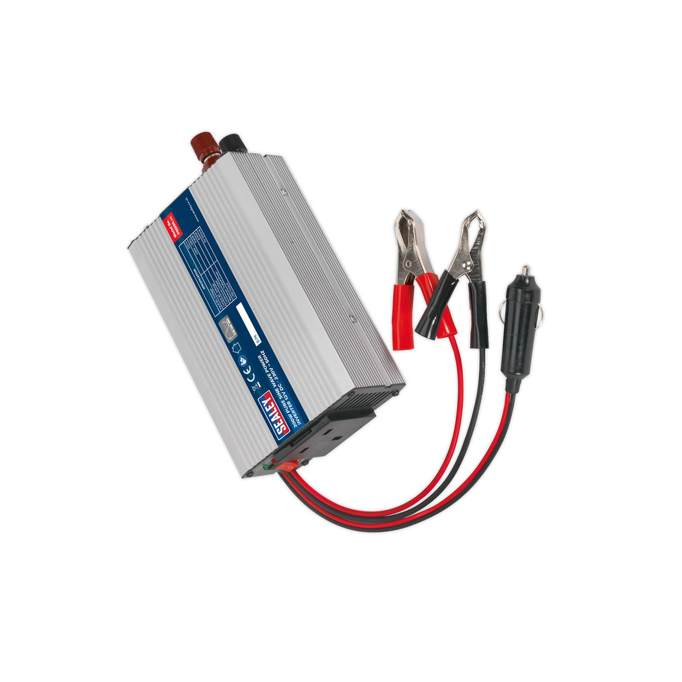 Sealey Power Inverter Pure Sine Wave 300W 12V DC - 230V 50Hz