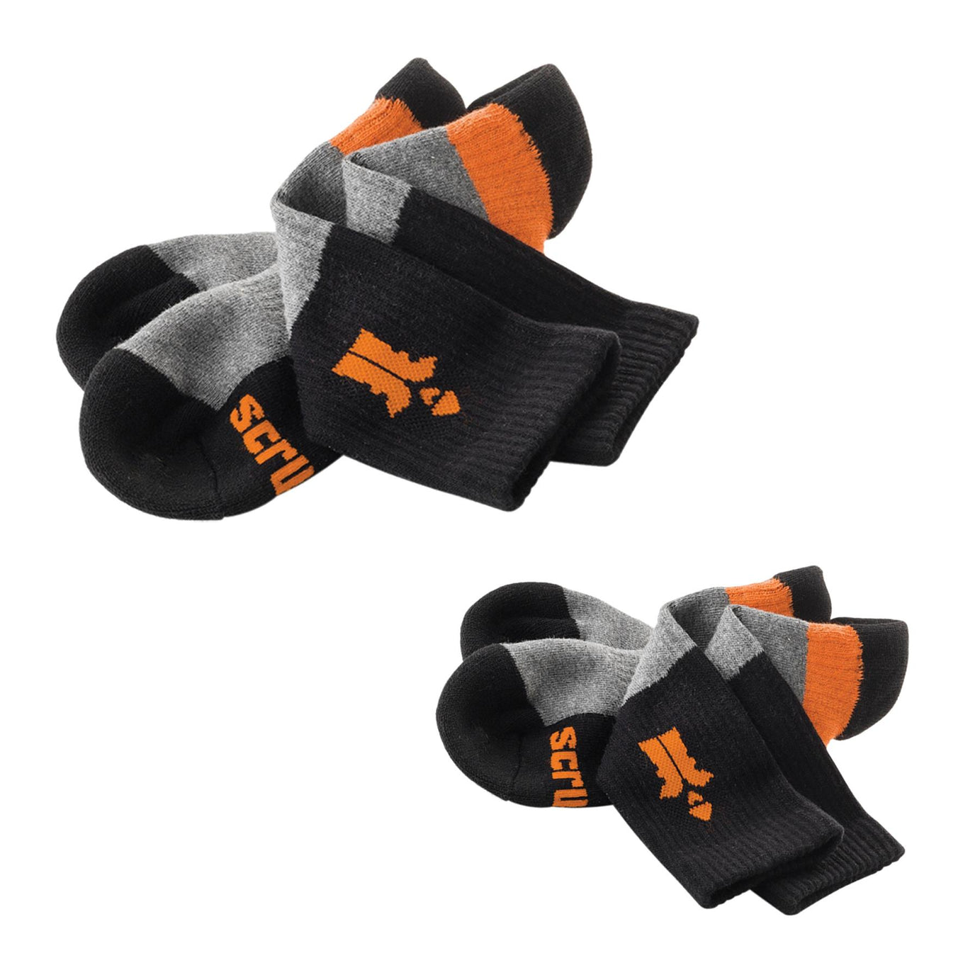 SCRUFFS Mens Black TRADE Black Boot Premium Work Socks Pack 3pk Size 7