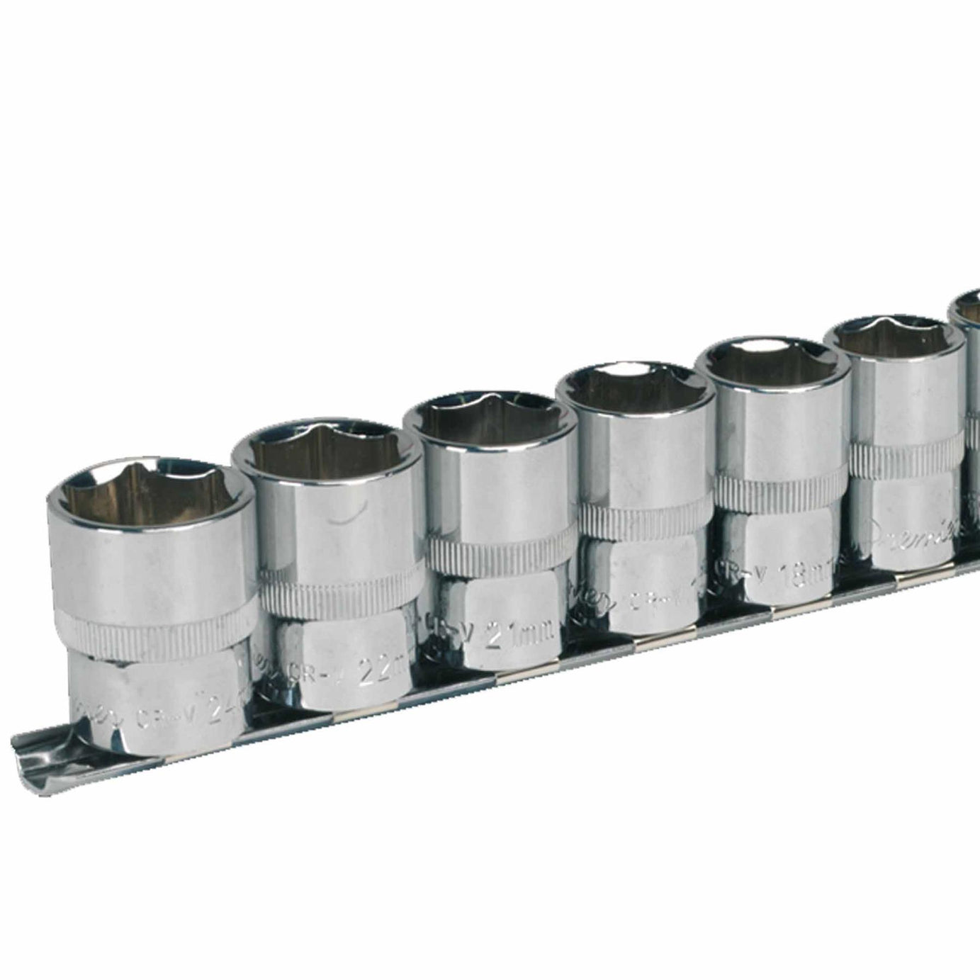 Socket Set 12pc 1/2"Sq Drive 6pt WallDrive Metric. Sealey