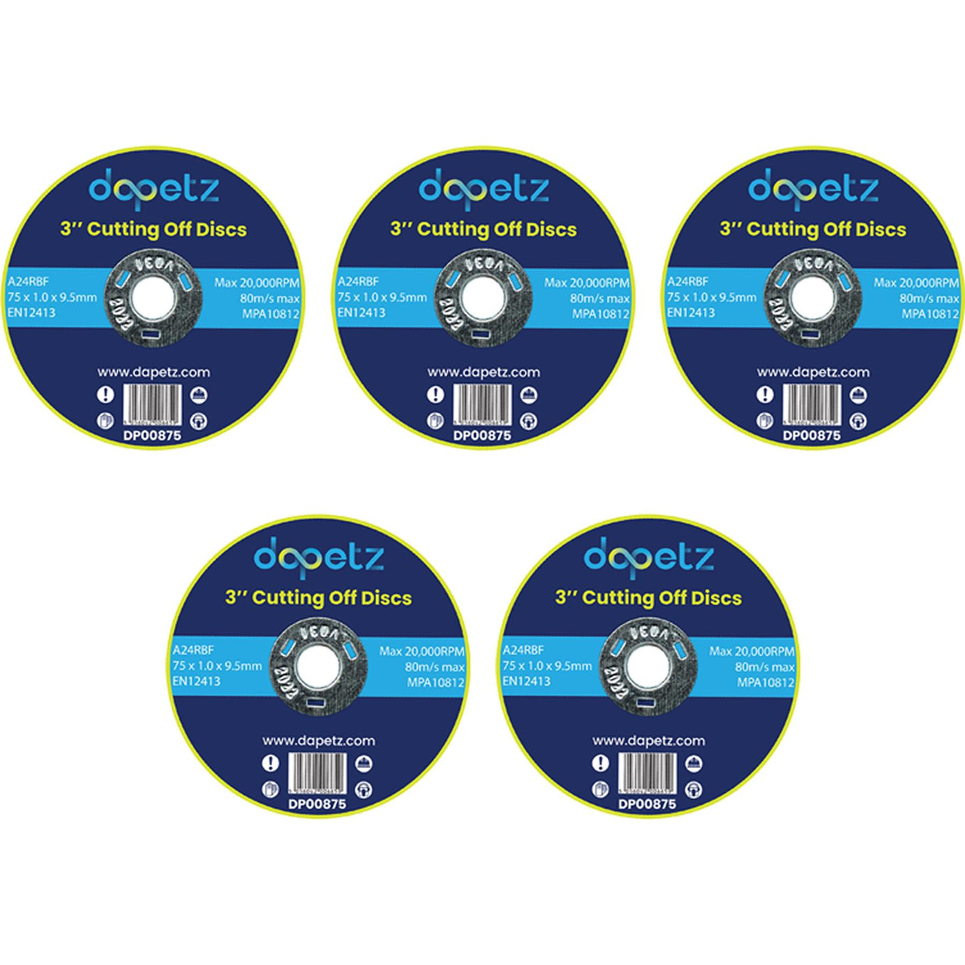 75mm ULTRA THIN METAL CUTTING BLADE DISC STEEL & STAINLESS ANGLE 5Pcs