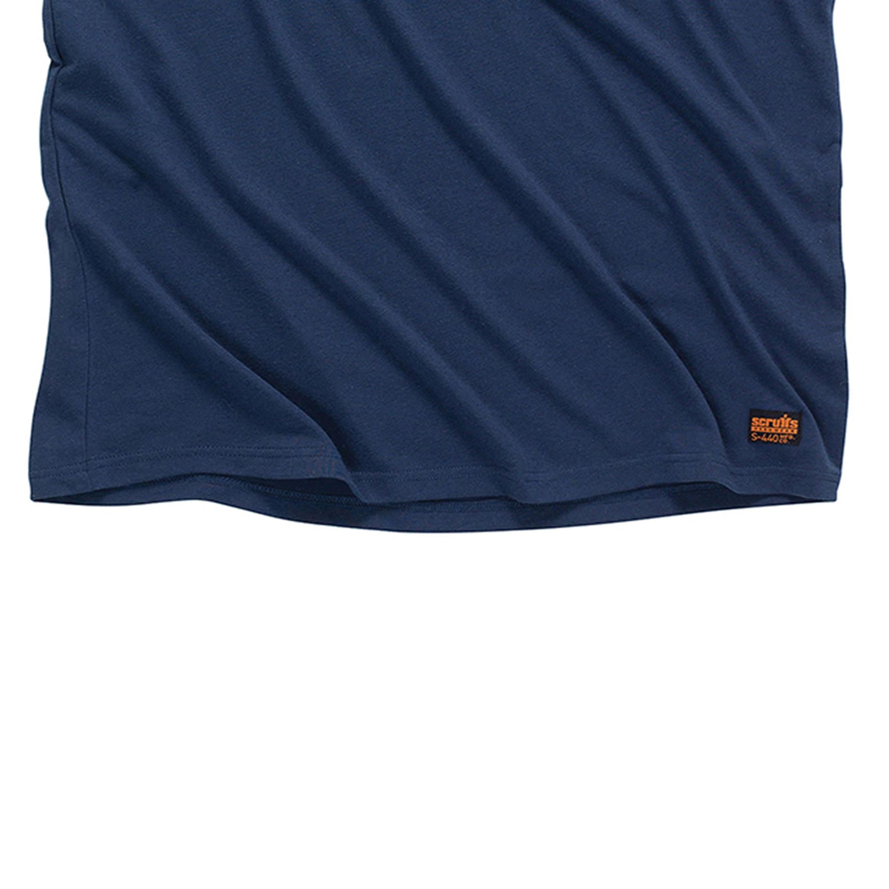 Scruffs Crew Neck T Shirt Short Sleeve Workwear Work Top Navy L