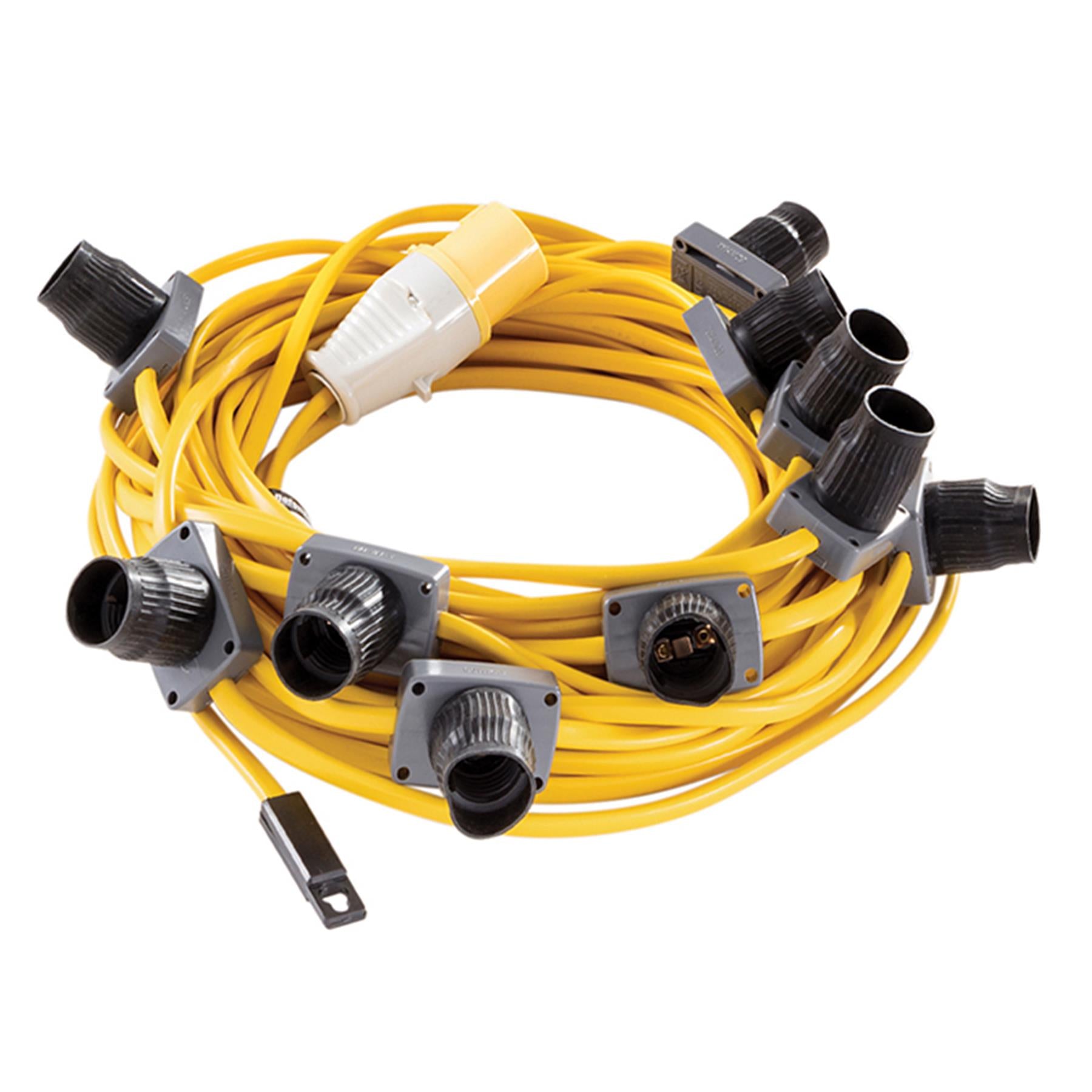 22m LED Fully Enclosed Festoon Lighting Kit 110v