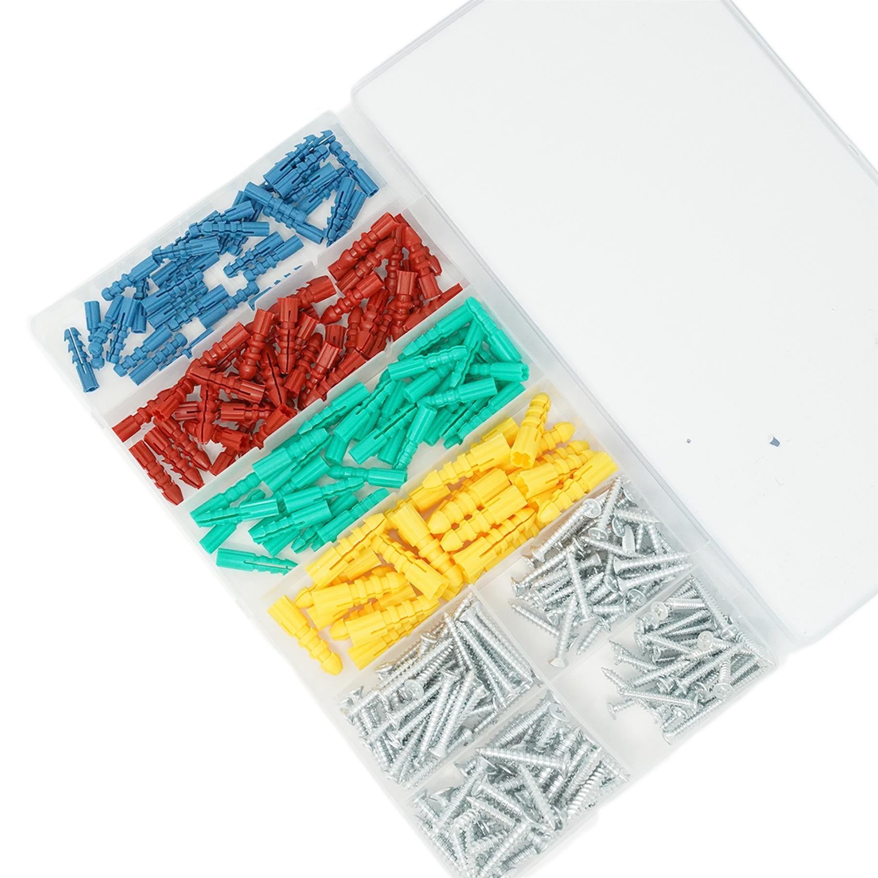 Wall Plugs Assorted Raw Rawl Plugs With Screws 285pc Rawl Plugs And Screws Set