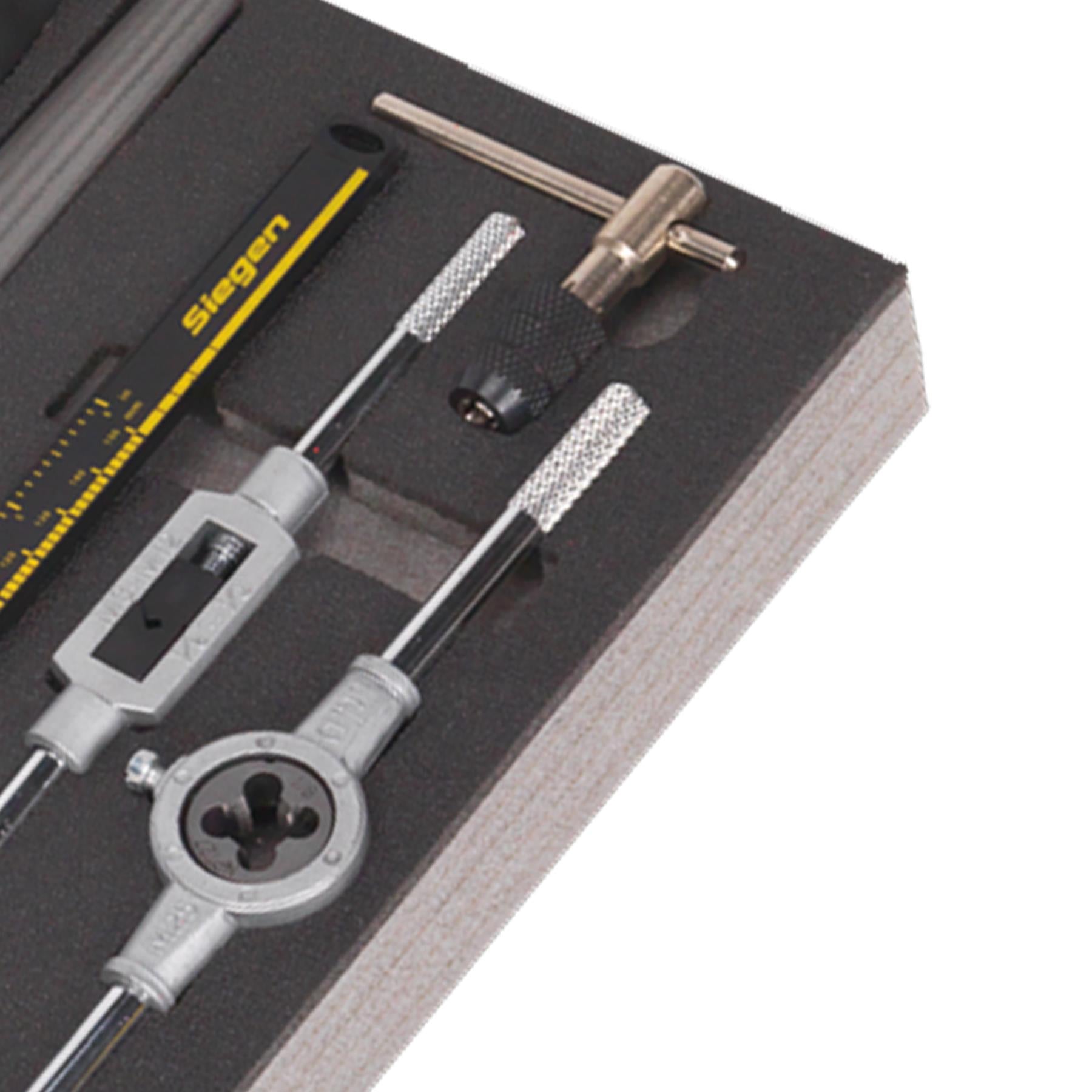 Sealey Tool Tray with Tap & Die, File & Caliper Set 48pc