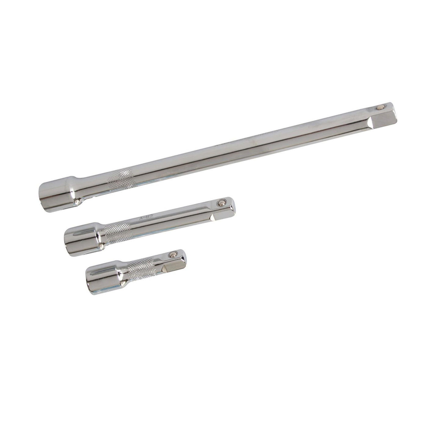 3Pce Extension Bar Set 1/2" Hardened Tempered Chrome-Plated And Polished