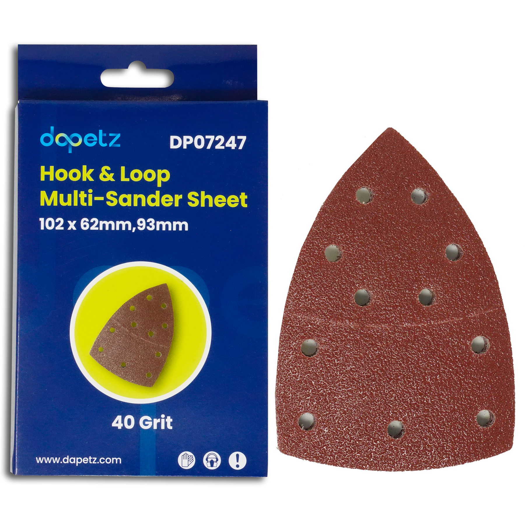 40-180 Grits Mouse Sanding Sheets Hook and Loop Sander Pads 11-Holes Sand Paper 50PC