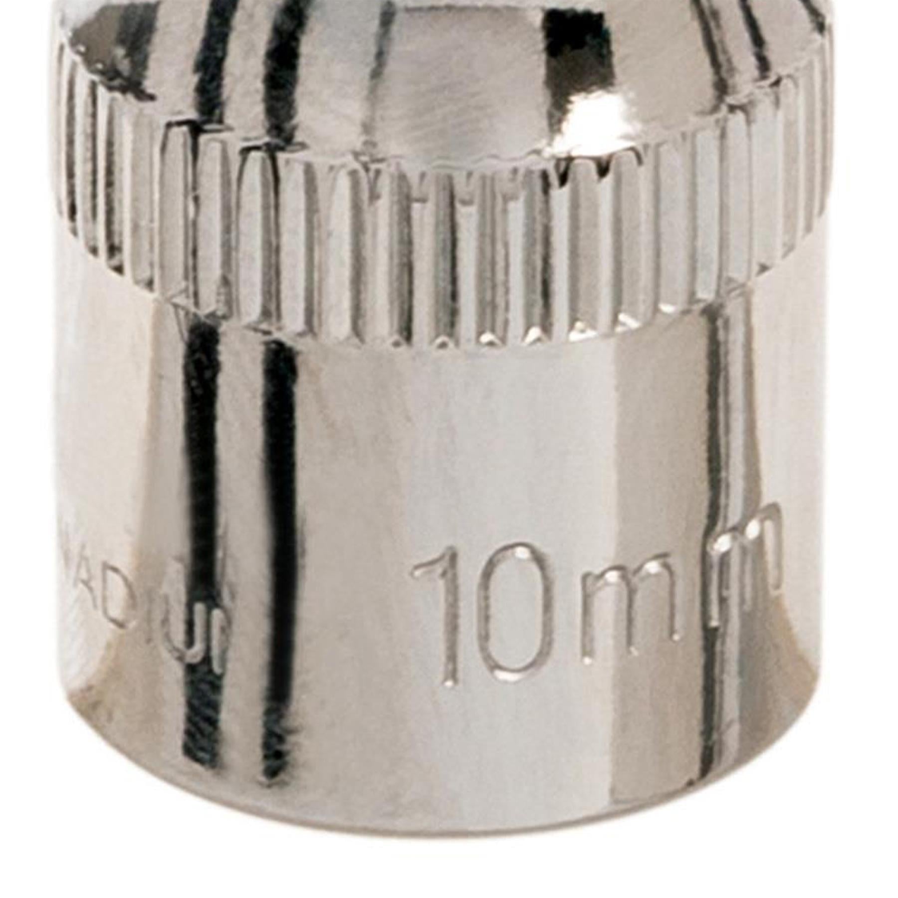 Socket 3/8" Drive Metric Hex Square 10mm Individual Hex Polished Crv Tool