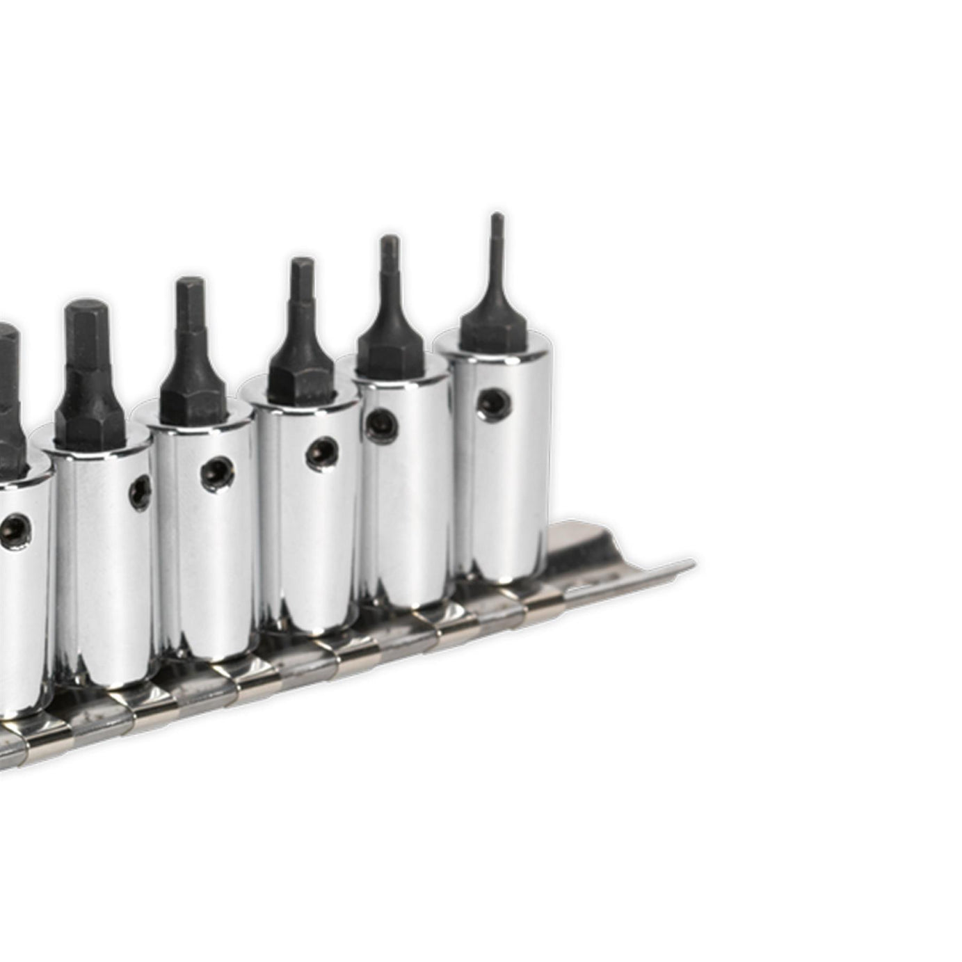 Sealey Hex Socket Bit Set 11pc 1/4"Sq Drive Metric