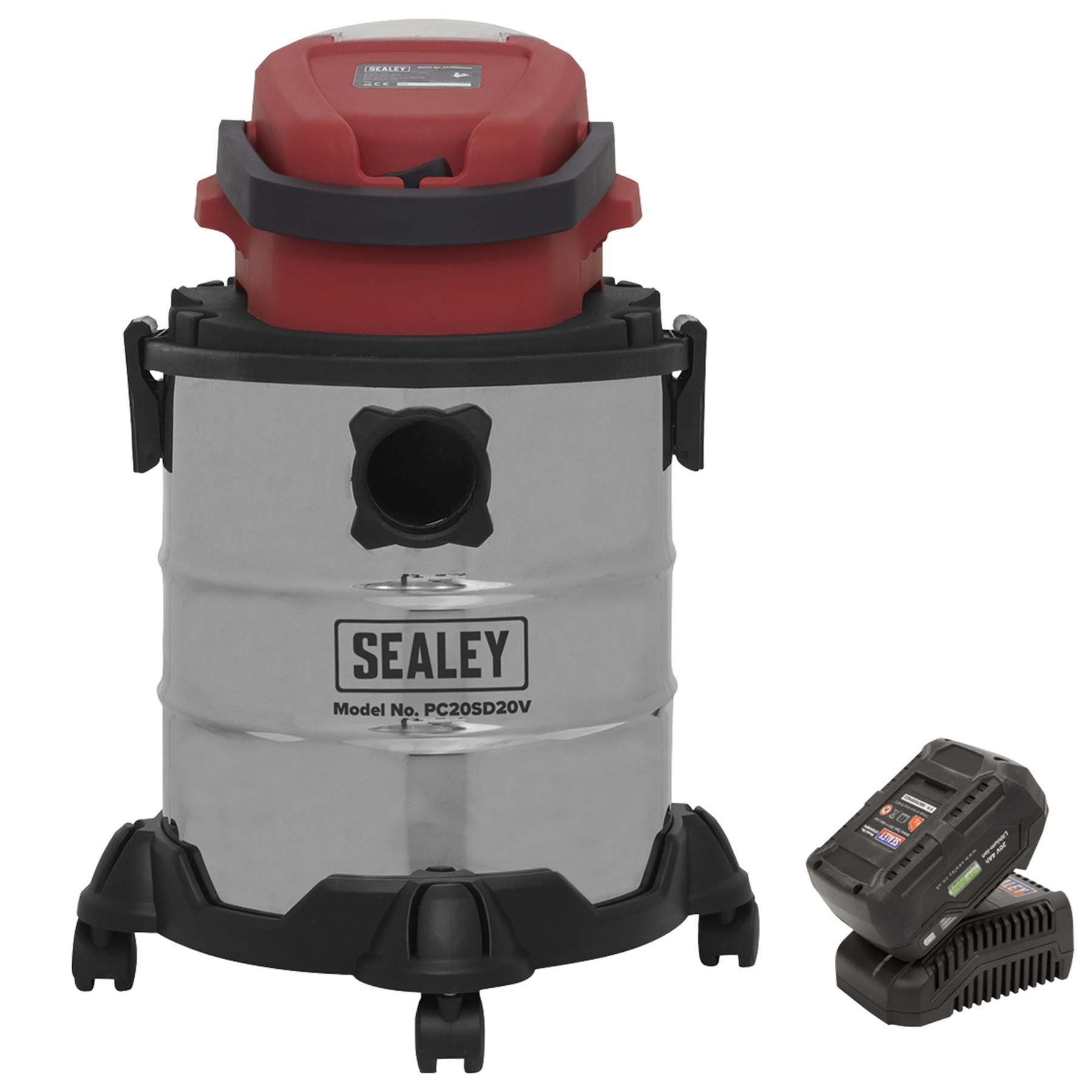 Sealey Vacuum Cleaner Cordless 20V with 4Ah Battery & Charger