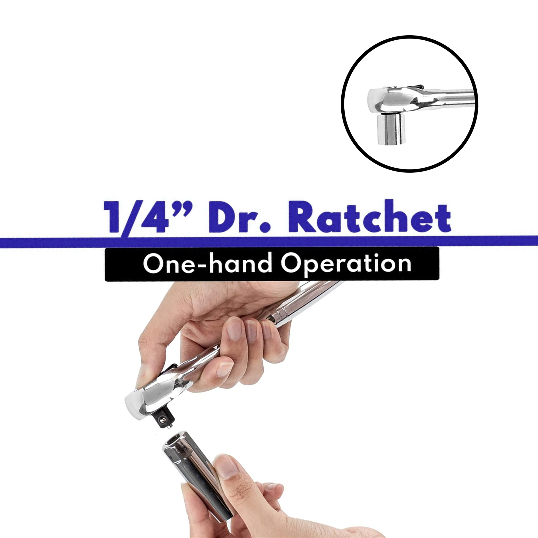 Quick Release Ratchet Wrench 150mm 1/4" Inch Drive With Warranty Crv
