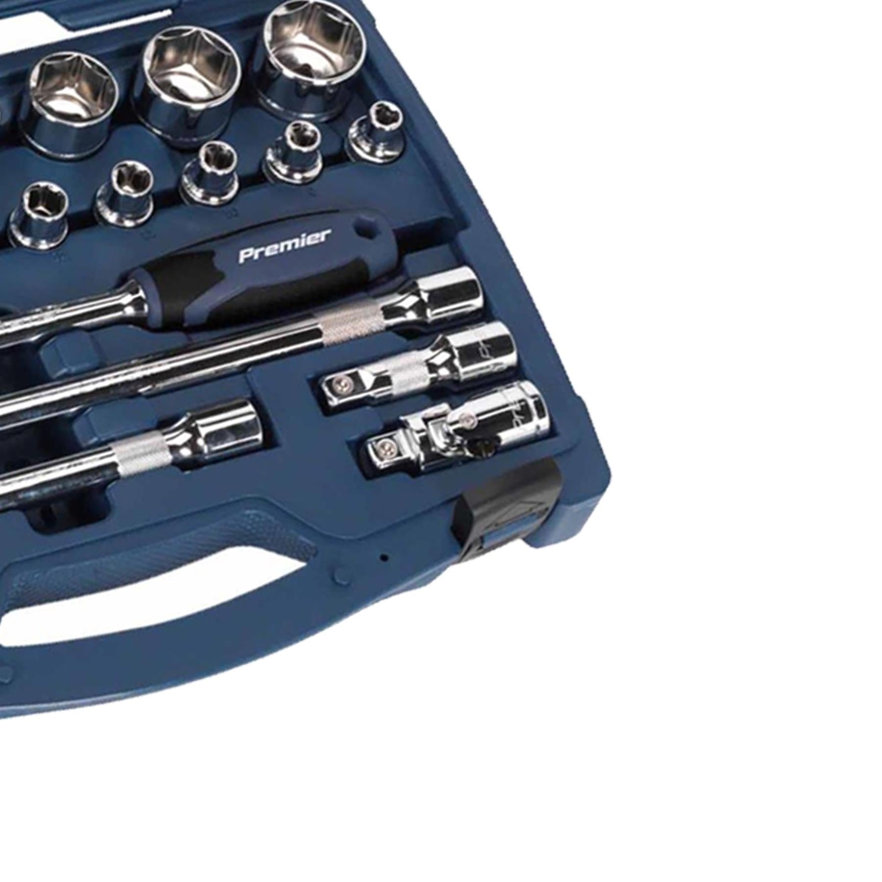 Sealey Socket Set 26pc 1/2"Sq Drive 6pt WallDrive Metric