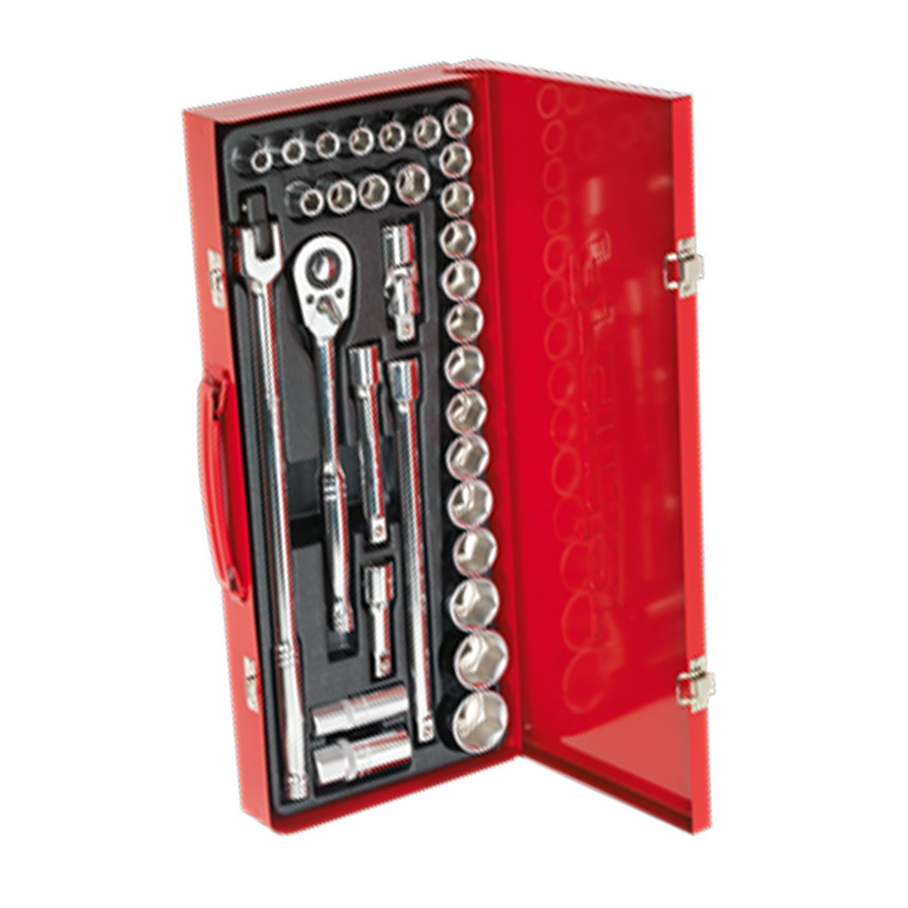 Sealey Socket Set 32pc 1/2"Sq Drive 6pt WallDrive - Metric/Imperial