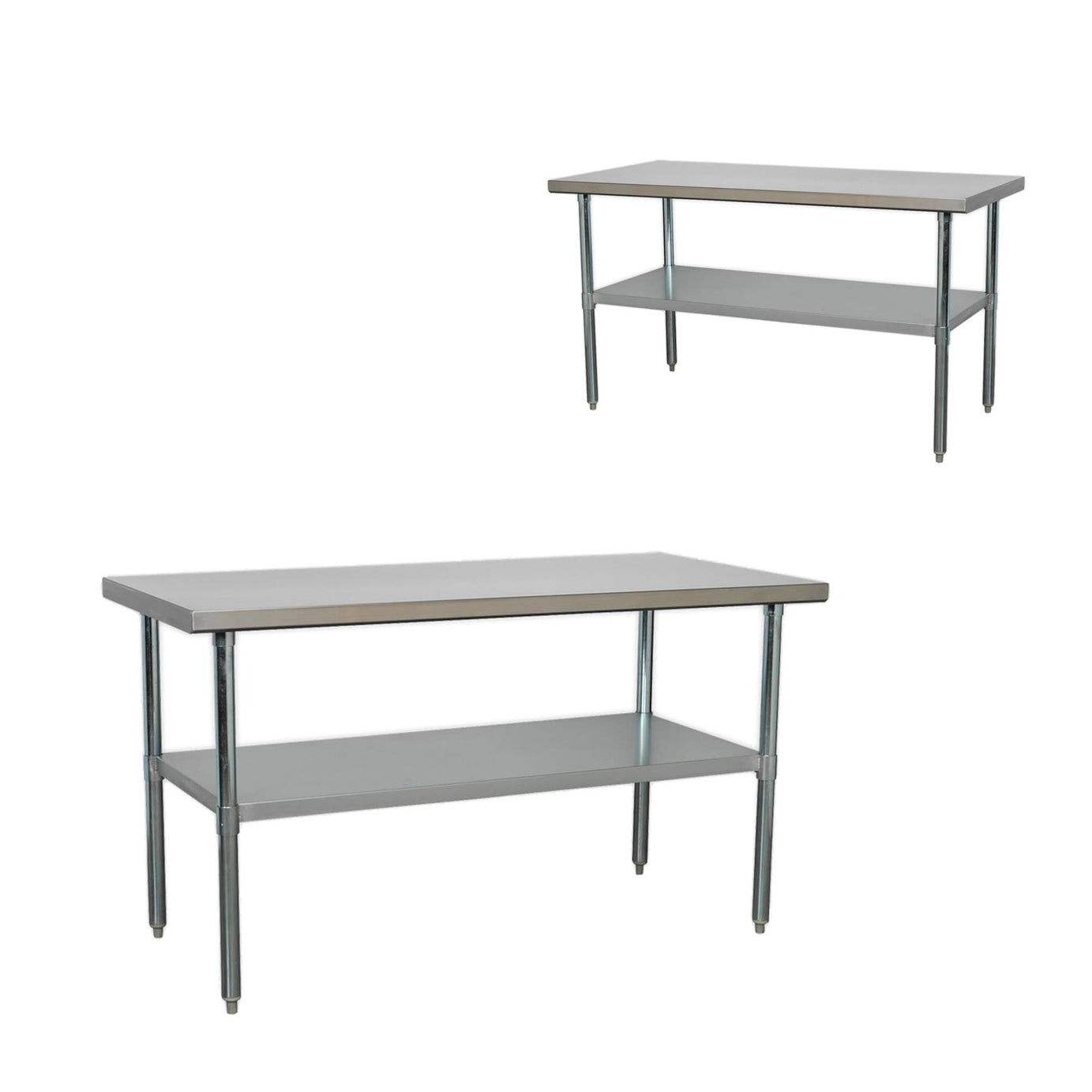Sealey Stainless Steel Workbench 1.5m Adjustable Feet  Supplied Flat-Packed