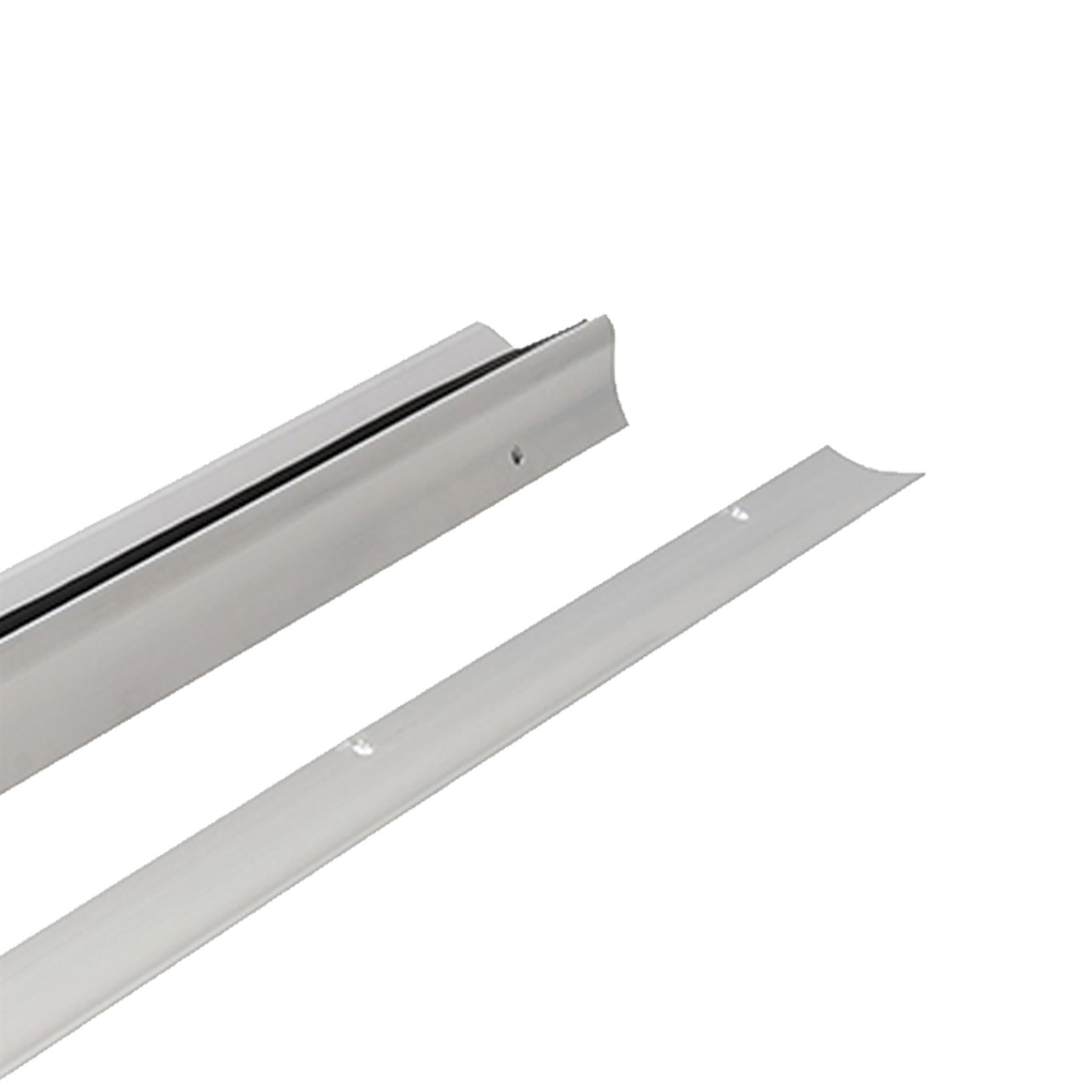 Superseal Threshold Sill Rubber Rain Draught Excluder Door Seal-Silver