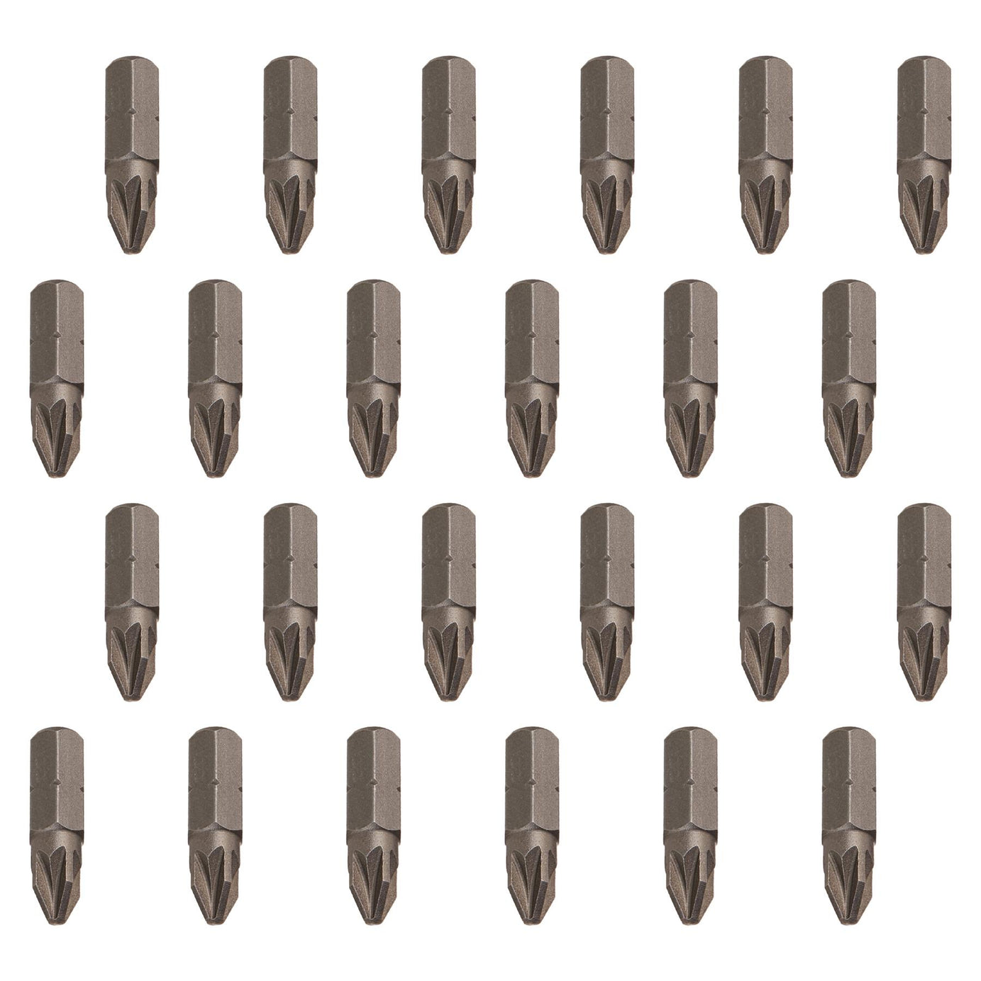 Pozidriv PZ2 Screwdriver Bits CRV Chrome Vanadium Steel 1/4" Hex Drive 25Pcs
