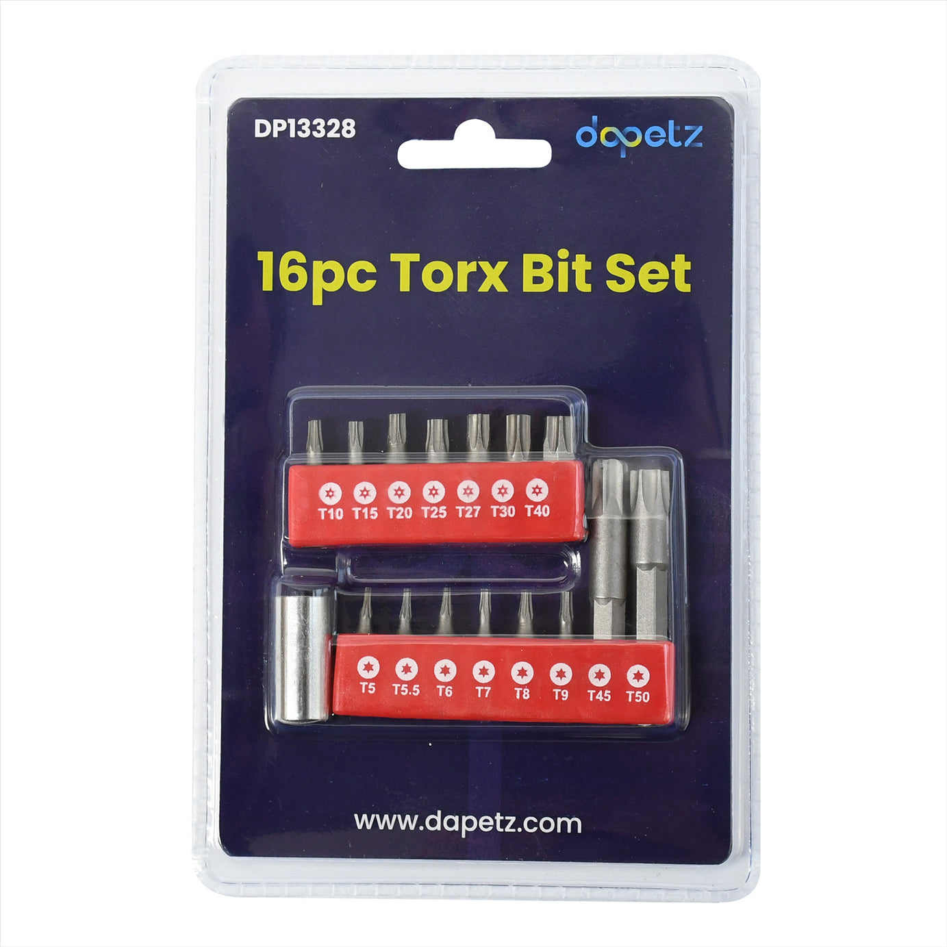 16Pc Torx Bit Set with Drive