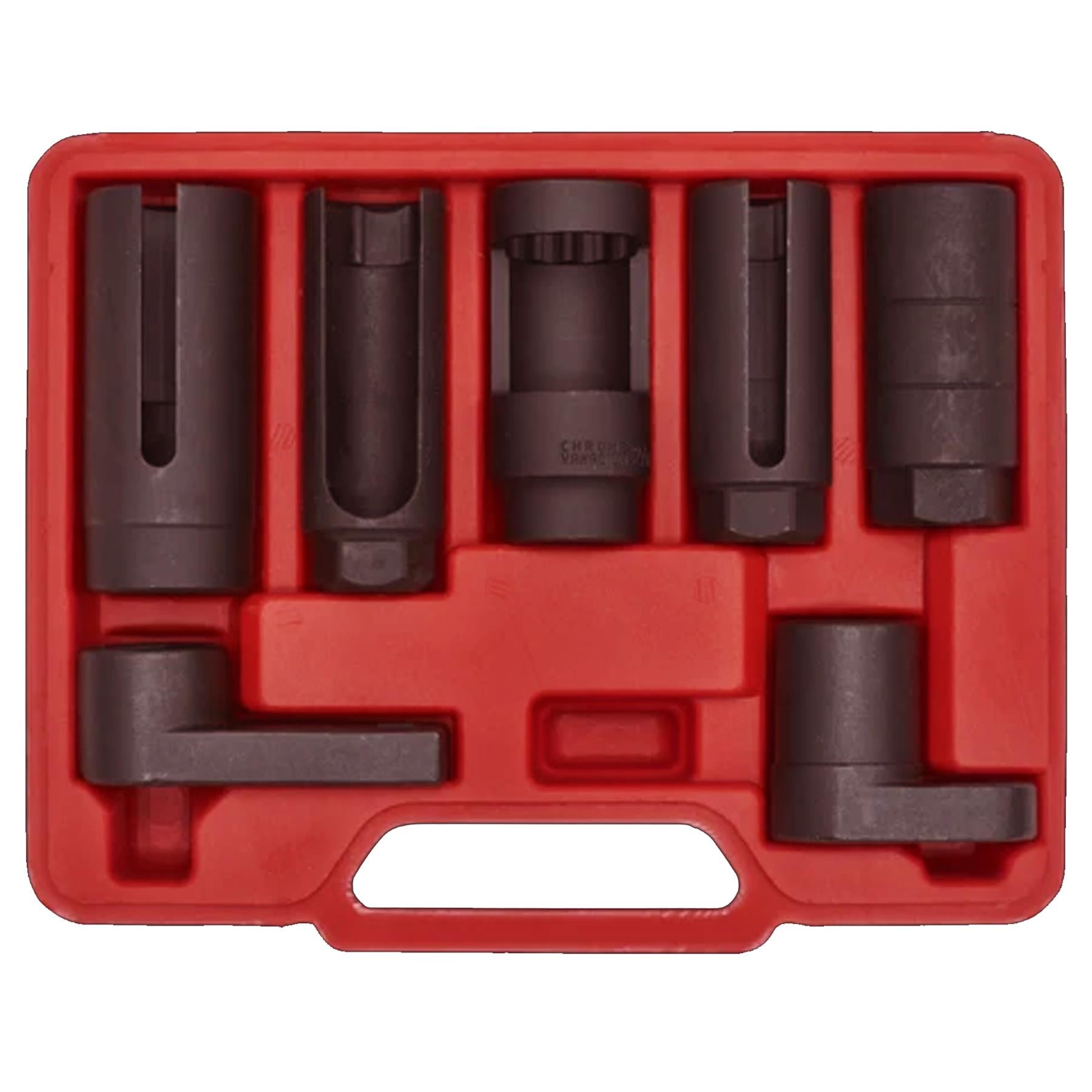 Oxygen Sensor Socket Set 7pc 3/8" & 1/2"Sq Drive Sealey