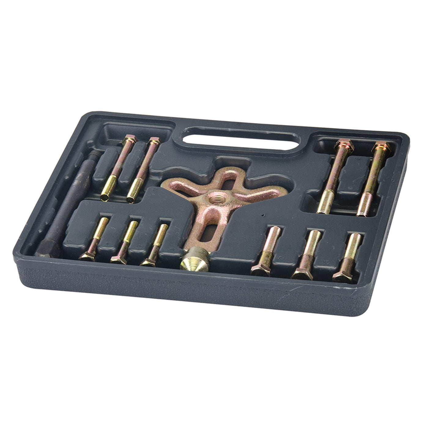 13Pce Harmonic Balancer Puller Kit 4 Slots In Yoke For 2 Or 3 Hole Application