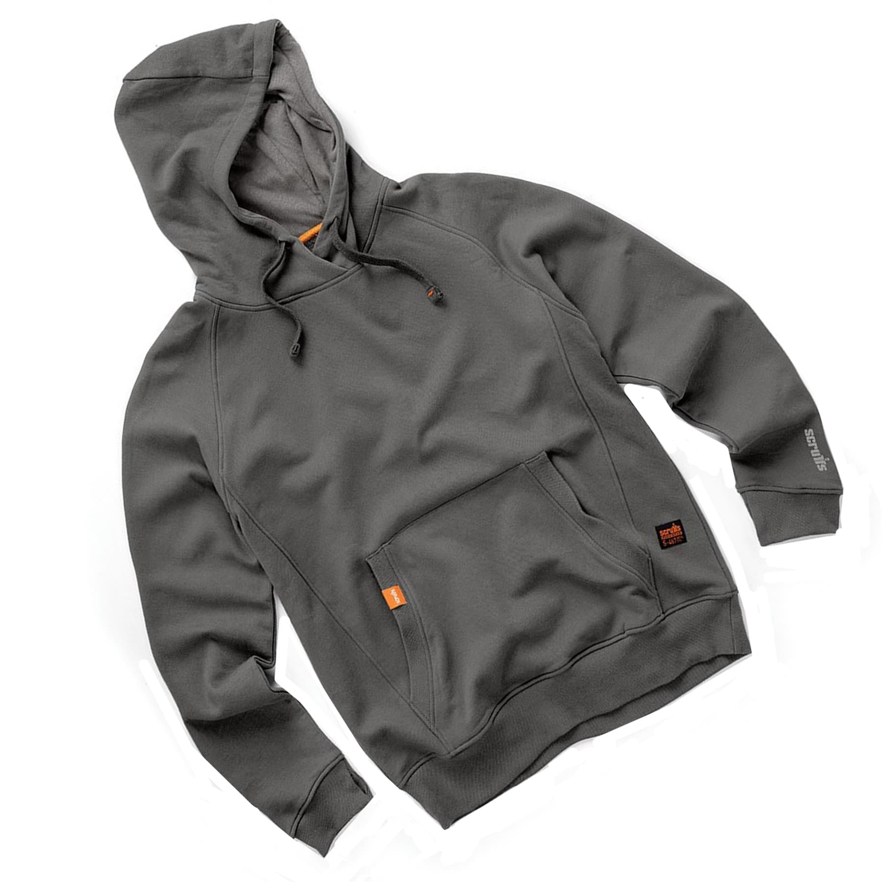Scruffs Eco Hoodie Trade Work Hoodie Graphite Men Hooded Jumper L