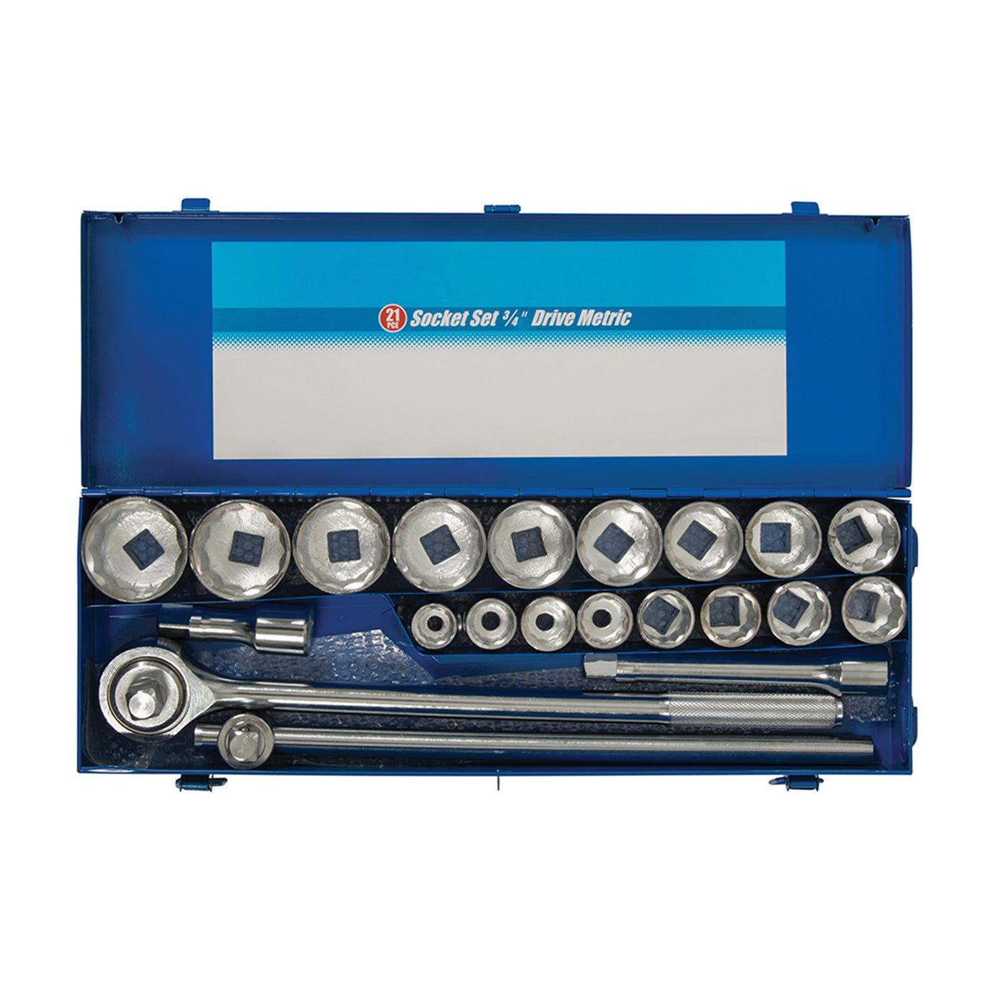 Socket Set 3/4" Drive Metric Wrench 21Pce 19-50mm Hand Tools High Quality