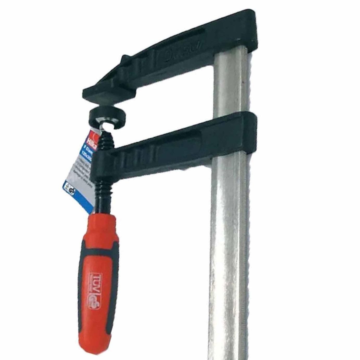 F clamp with soft grip