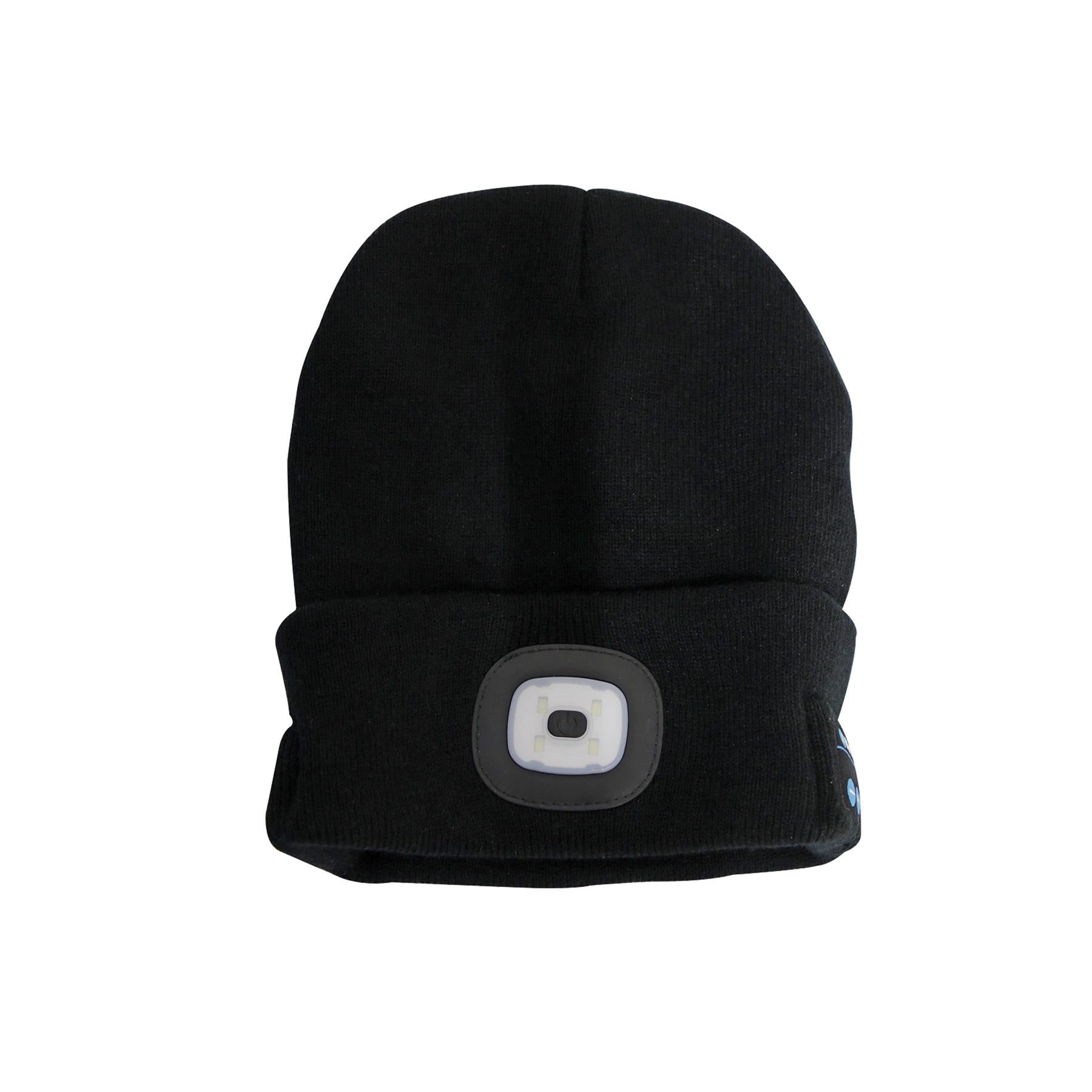Sealey Beanie Hat 4 SMD LED USB R/Charge with Wireless Headphones