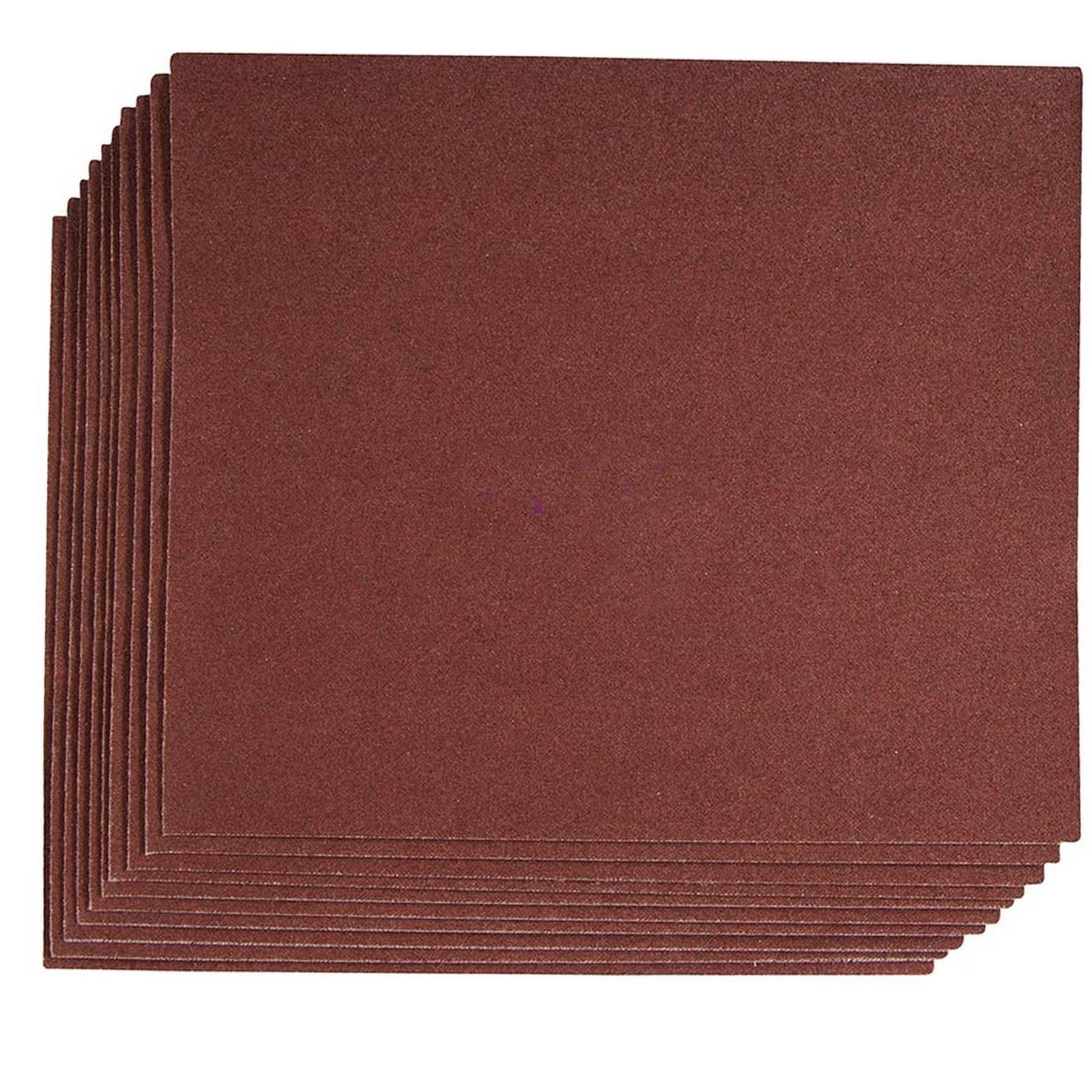 Emery Cloth Hand Sanding Sheets 10Pk Grit 80 Quality For Metal And Rust Removal