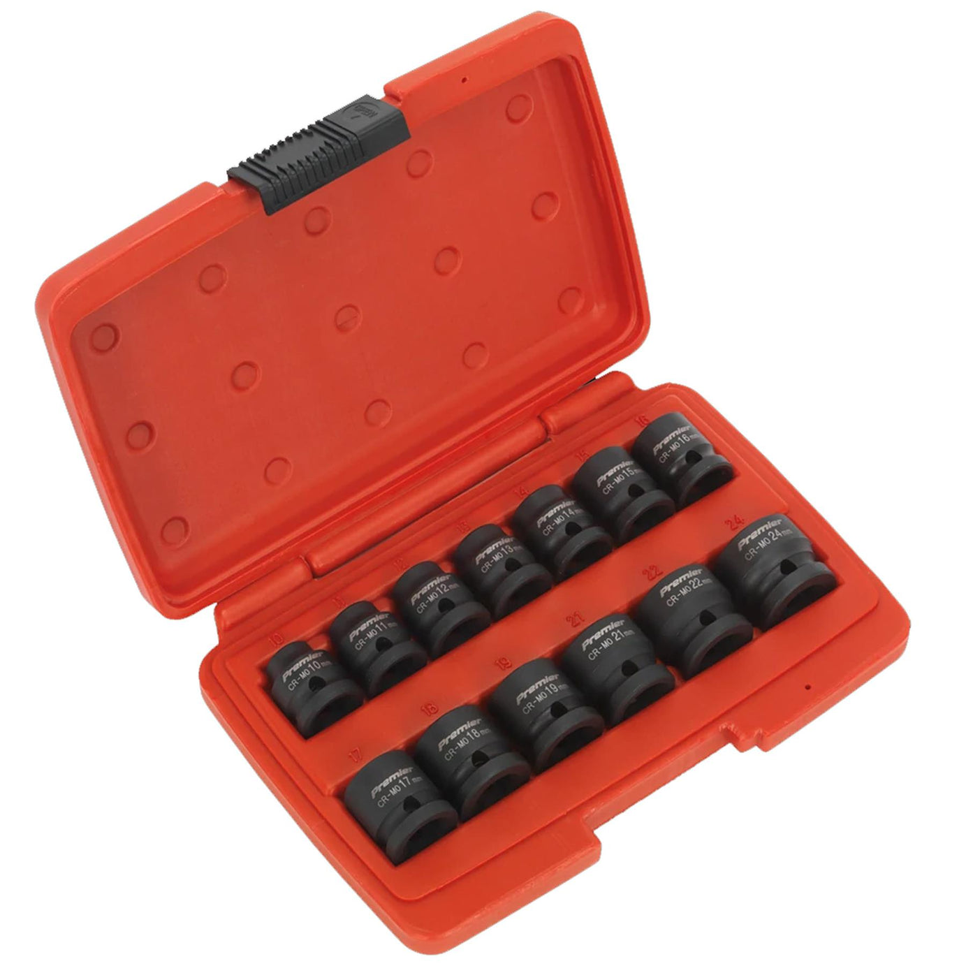 Sealey Impact Socket Set 13pc 1/2"Sq Drive Low Profile Metric