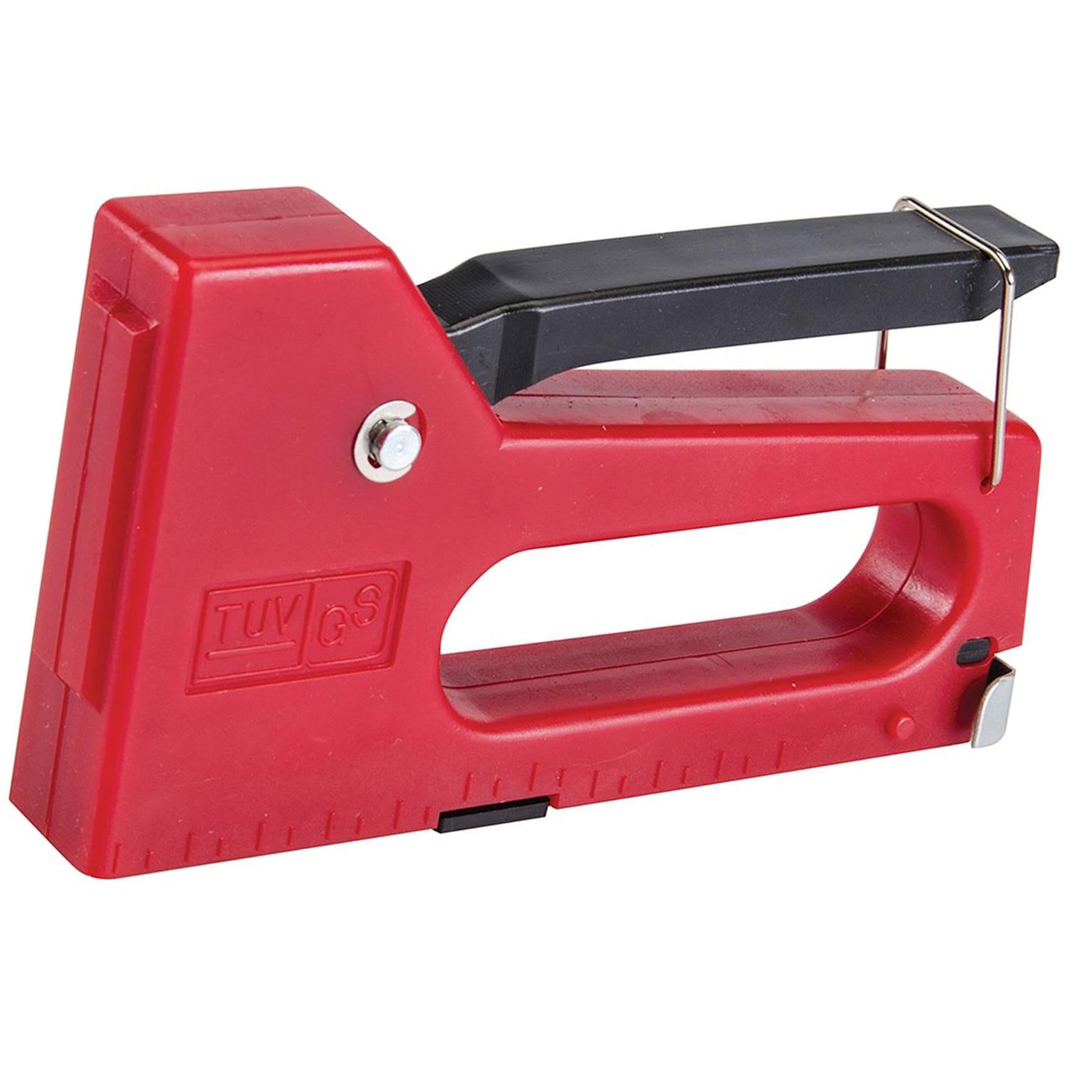 Heavy Duty Staple Gun & 100 Staples - 4-8mm Upholstery Comfortable Handle Crafts