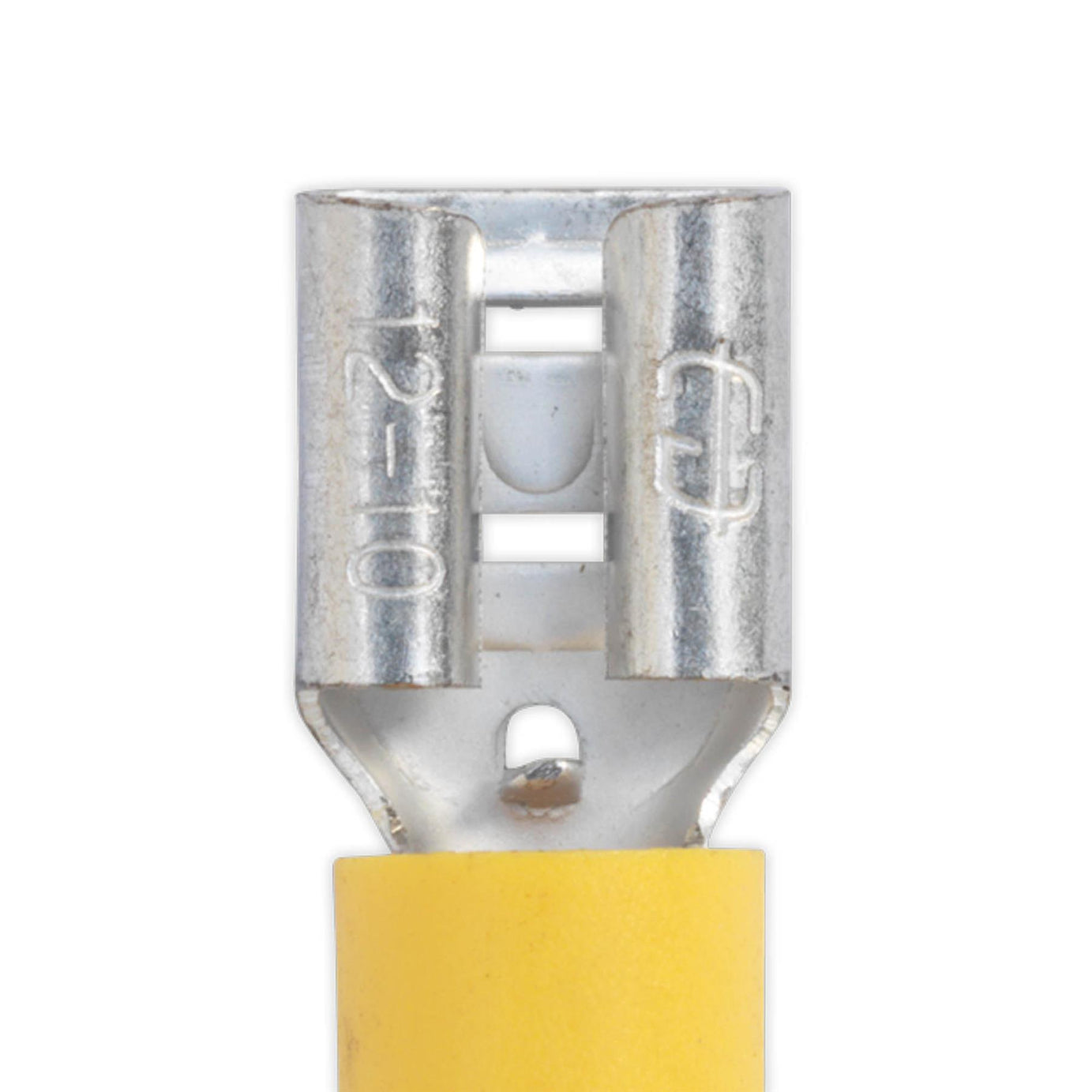Sealey Push-On Terminal 6.3mm Female Yellow Pack of 100
