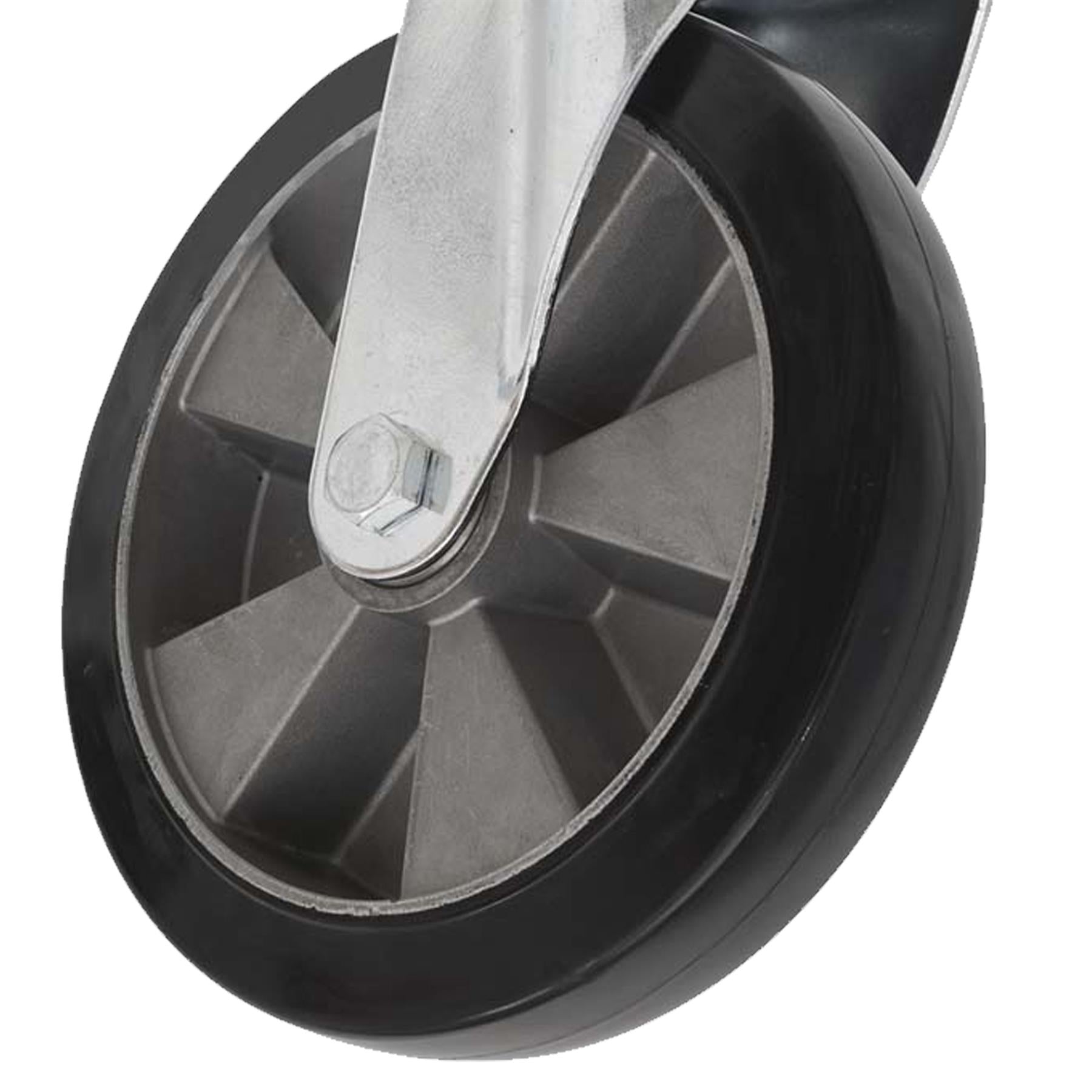 Sealey Heavy-Duty Rubber Castor Wheel Swivel 200mm