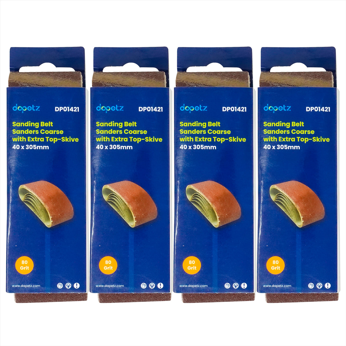 20 X 40mm X 305 mm 80 Grit Medium Sander Sanding Belt Belts 40 305 mm New