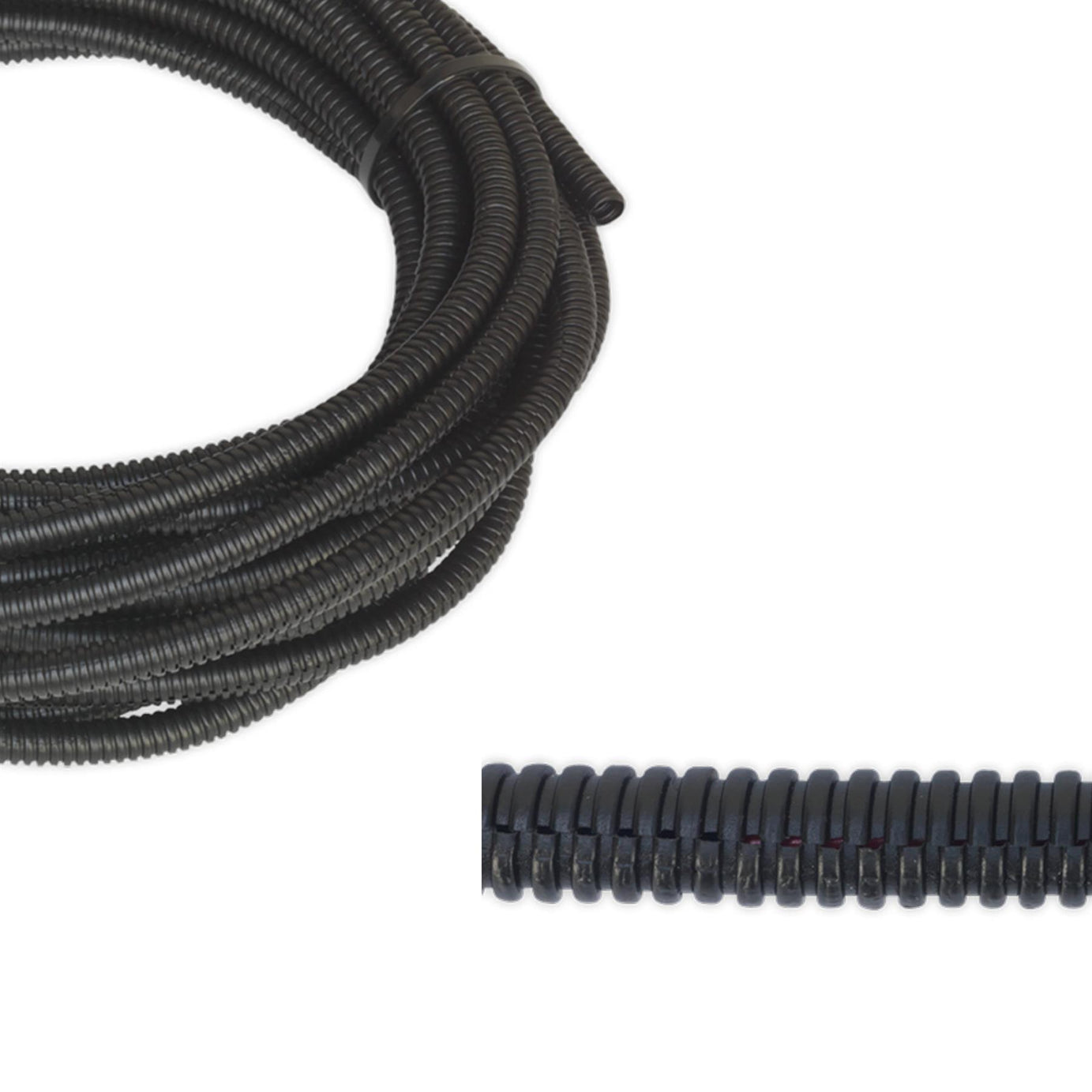 CTS0750 Sealey Convoluted Cable Sleeving Split Ø7-10mm 50mtr [Electrical]
