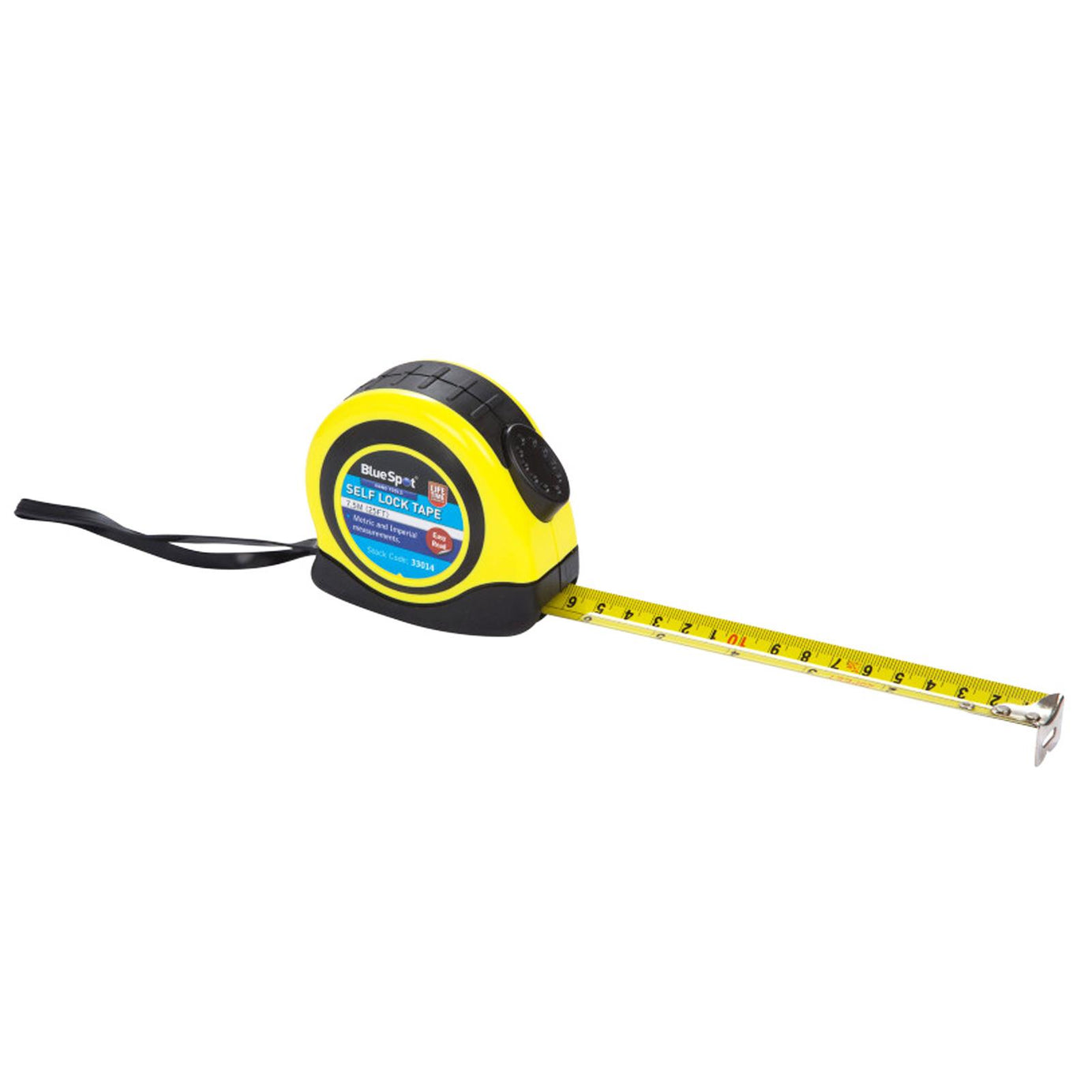 BlueSpot 6x 7.5m Retractable Tape Measure Griplock Imperial Metric Measuring Metres
