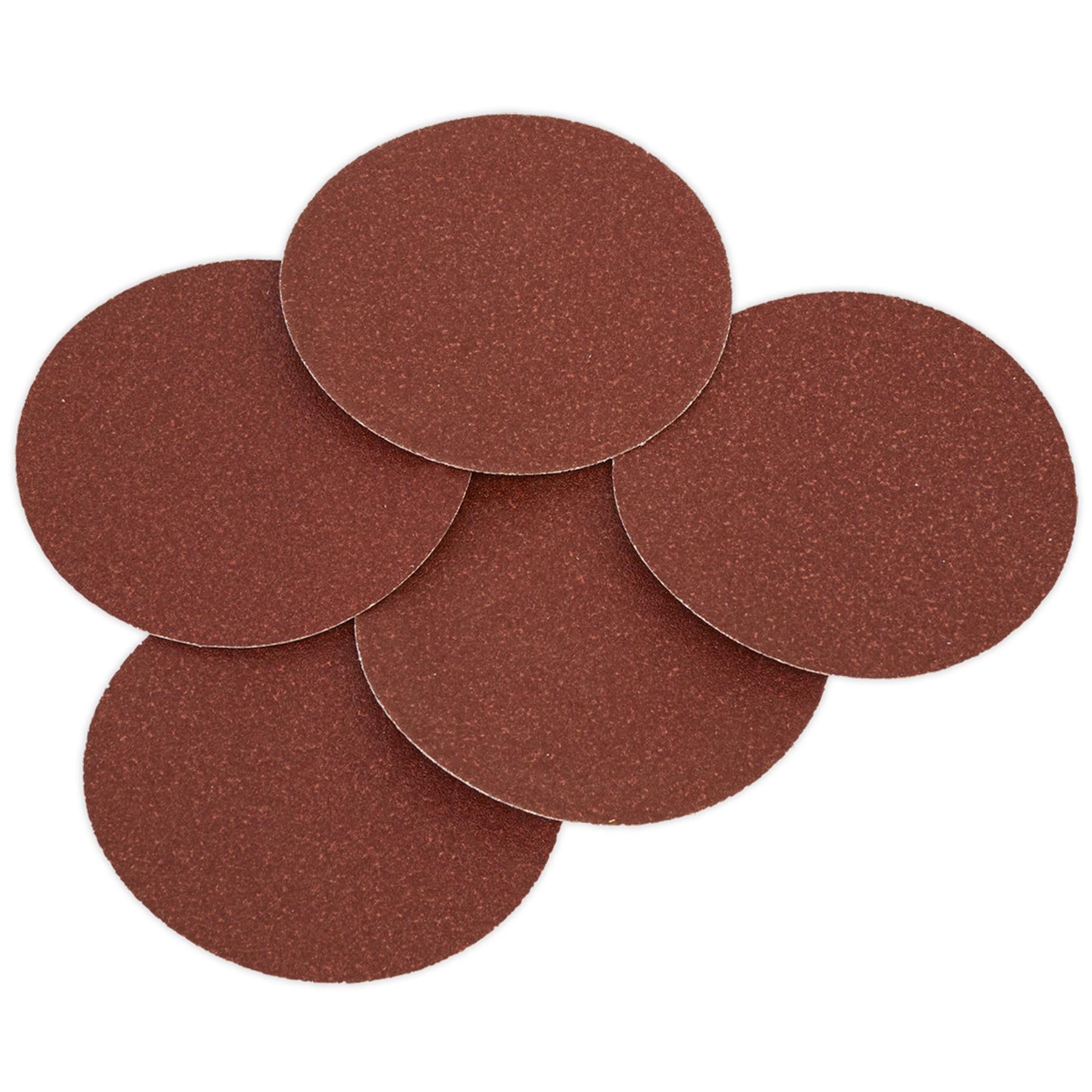 Sealey Sanding Disc �125mm 80Grit Adhesive Backed Pack of 5