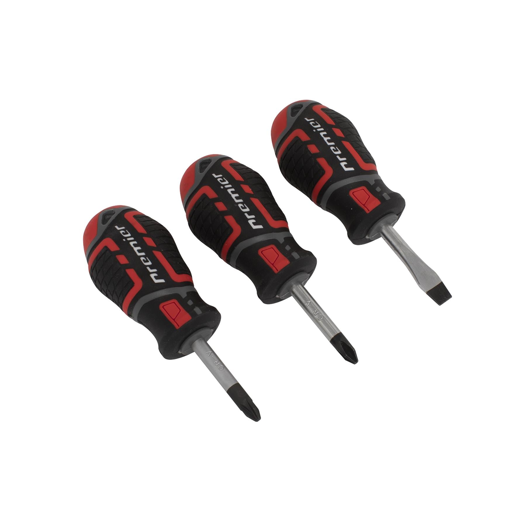 Sealey Screwdriver Set 3pc GripMAX® Stubby AK4328