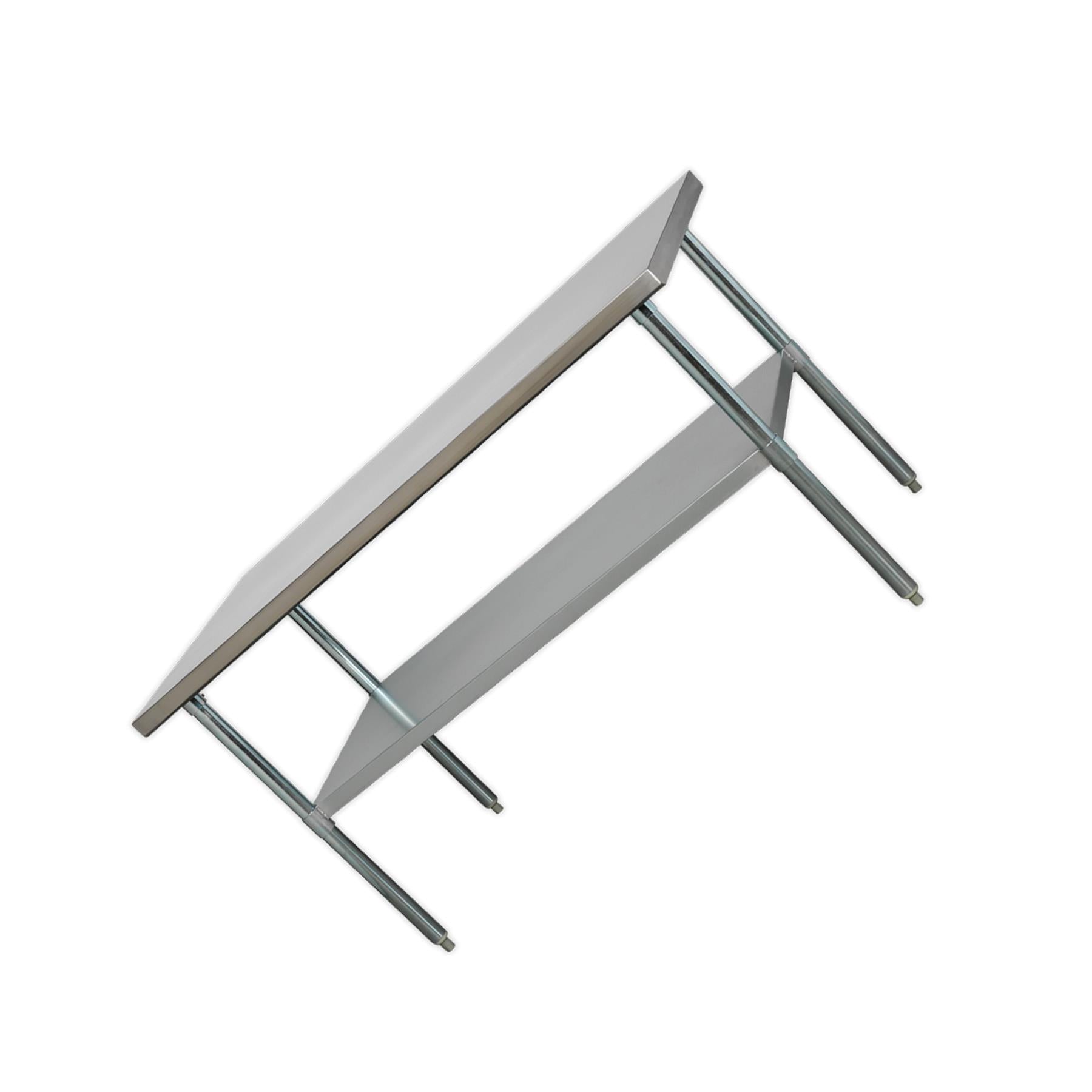 Sealey Stainless Steel Workbench 1.5m Adjustable Feet  Supplied Flat-Packed
