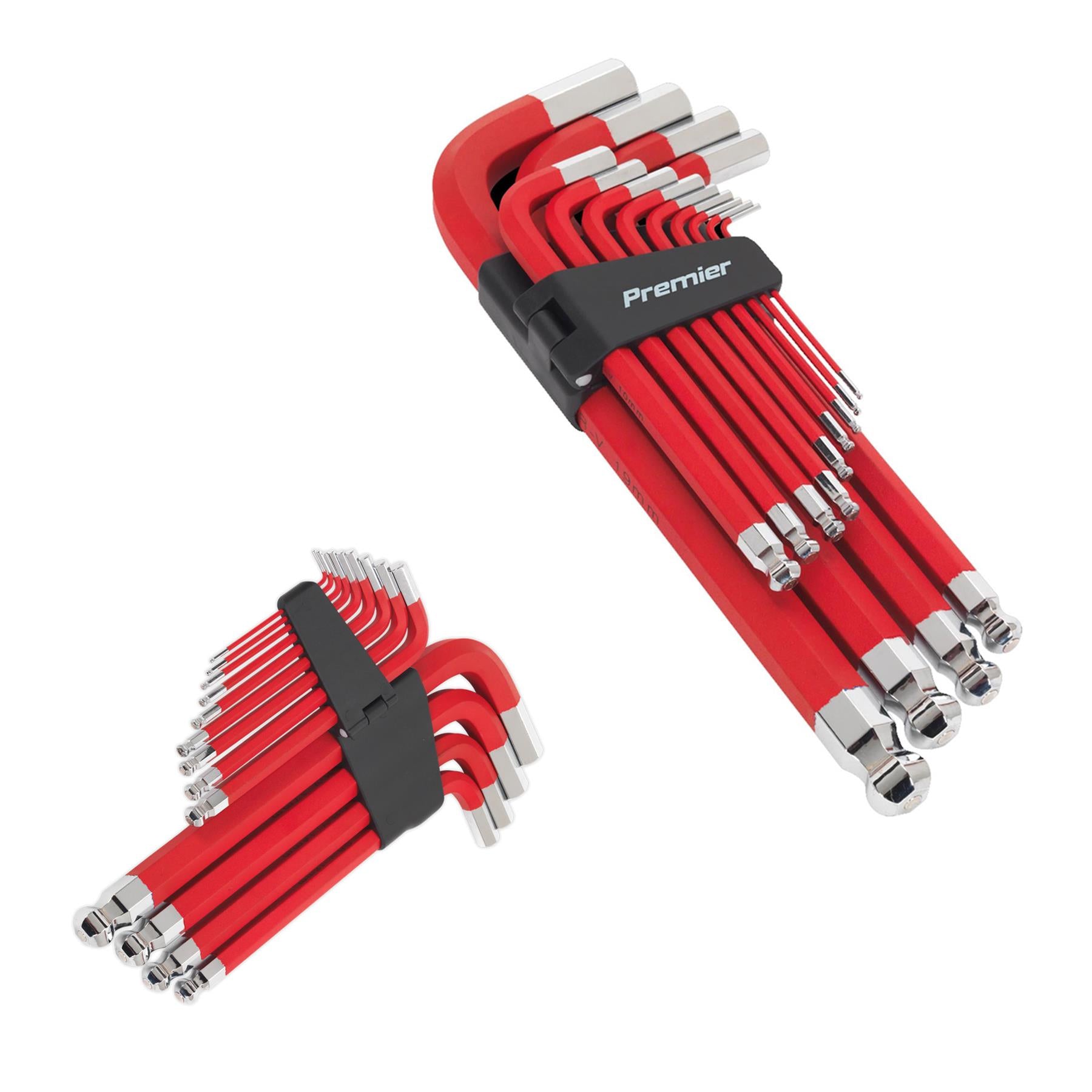 Sealey Jumbo Ball-End Hex Key Set 13pc Anti-Slip - Metric