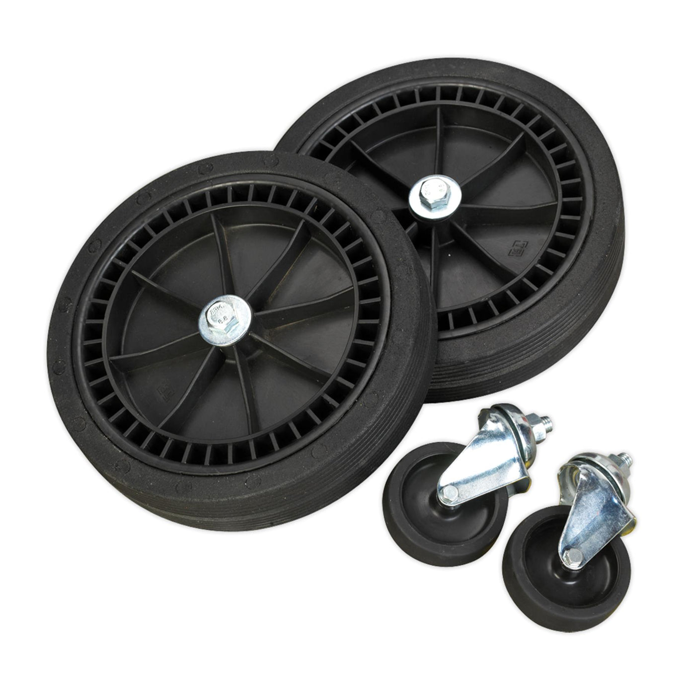 Sealey Wheel Kit For Fixed Compressors - 2 Castors & 2 Fixed Wheels Compressor