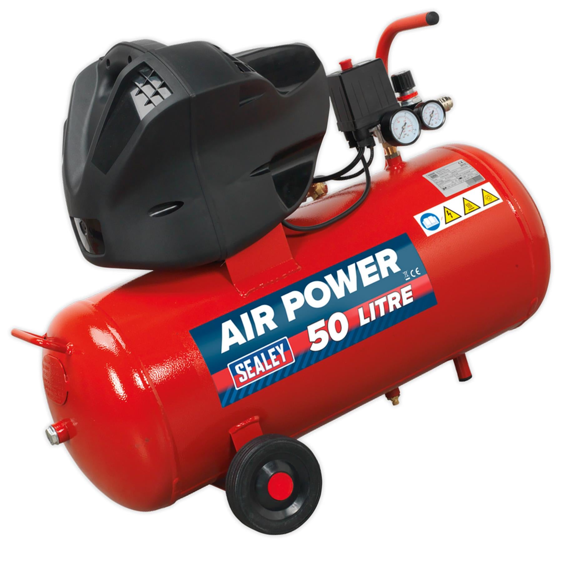Sealey Compressor 50L V-Twin Direct Drive 3hp Oil Free