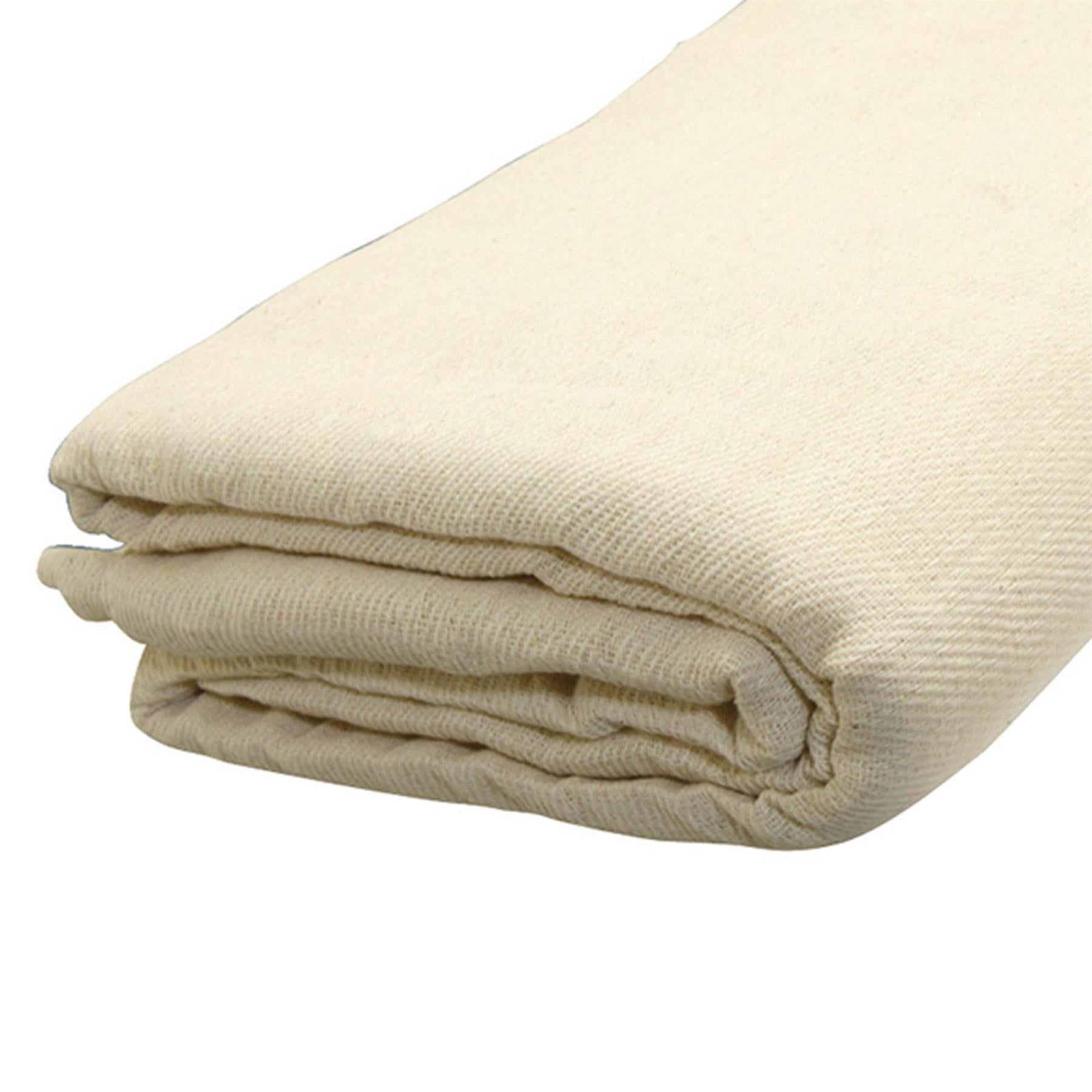 Dust Sheet Poly Twill 3.6 X 2.4M 100% Absorbent Cotton Twill Polythene Backing