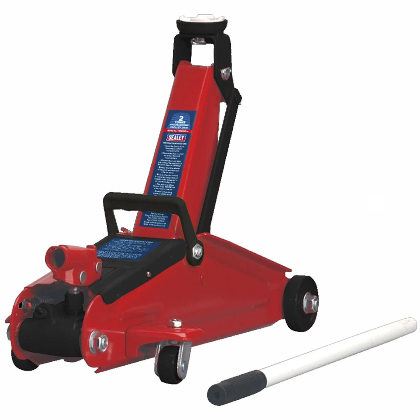 Sealey Trolley Jack 2tonne Short Chassis with Storage Case