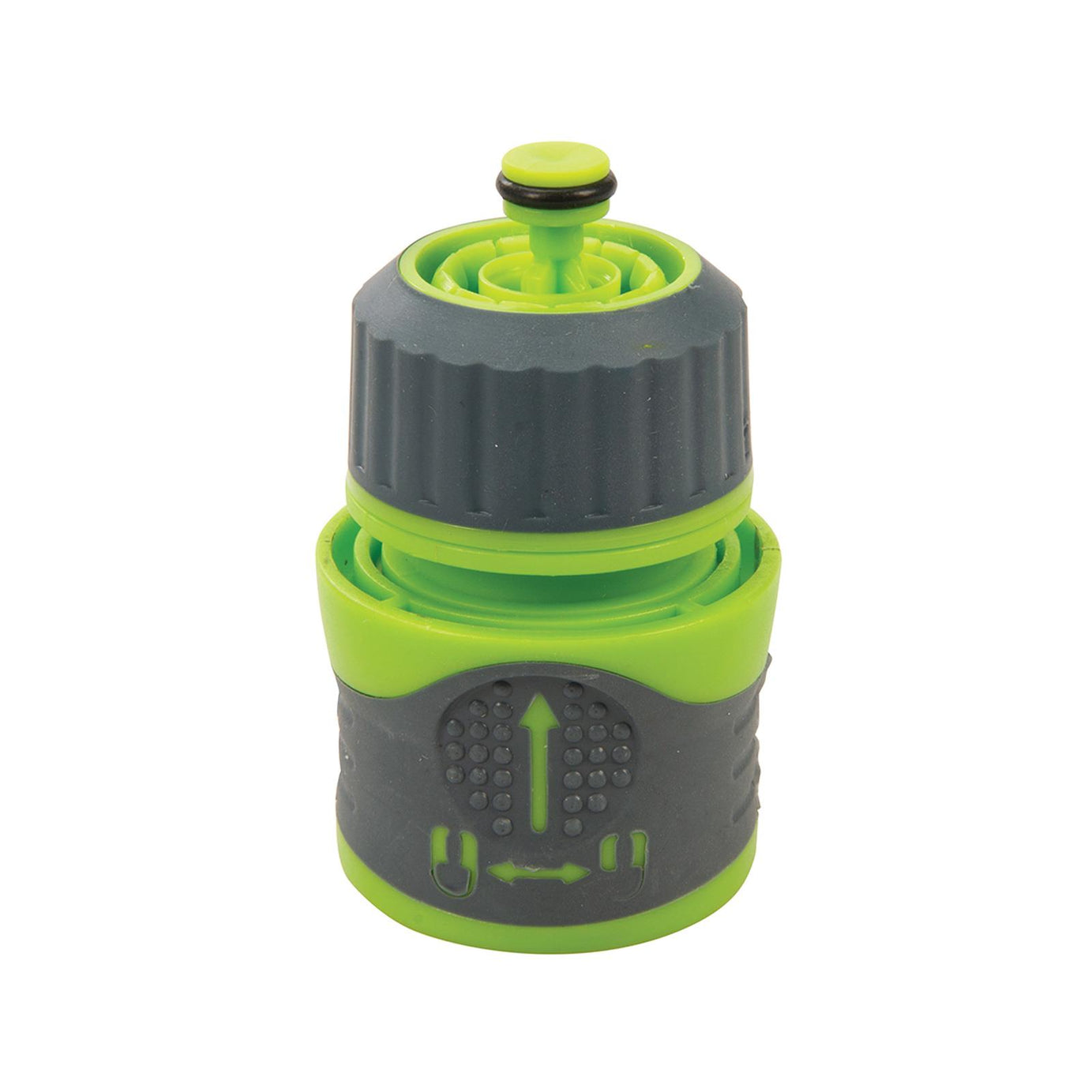 Female Soft-Grip Water Stop Hose Quick Connector - 1/2" High Quality Abs Plastic