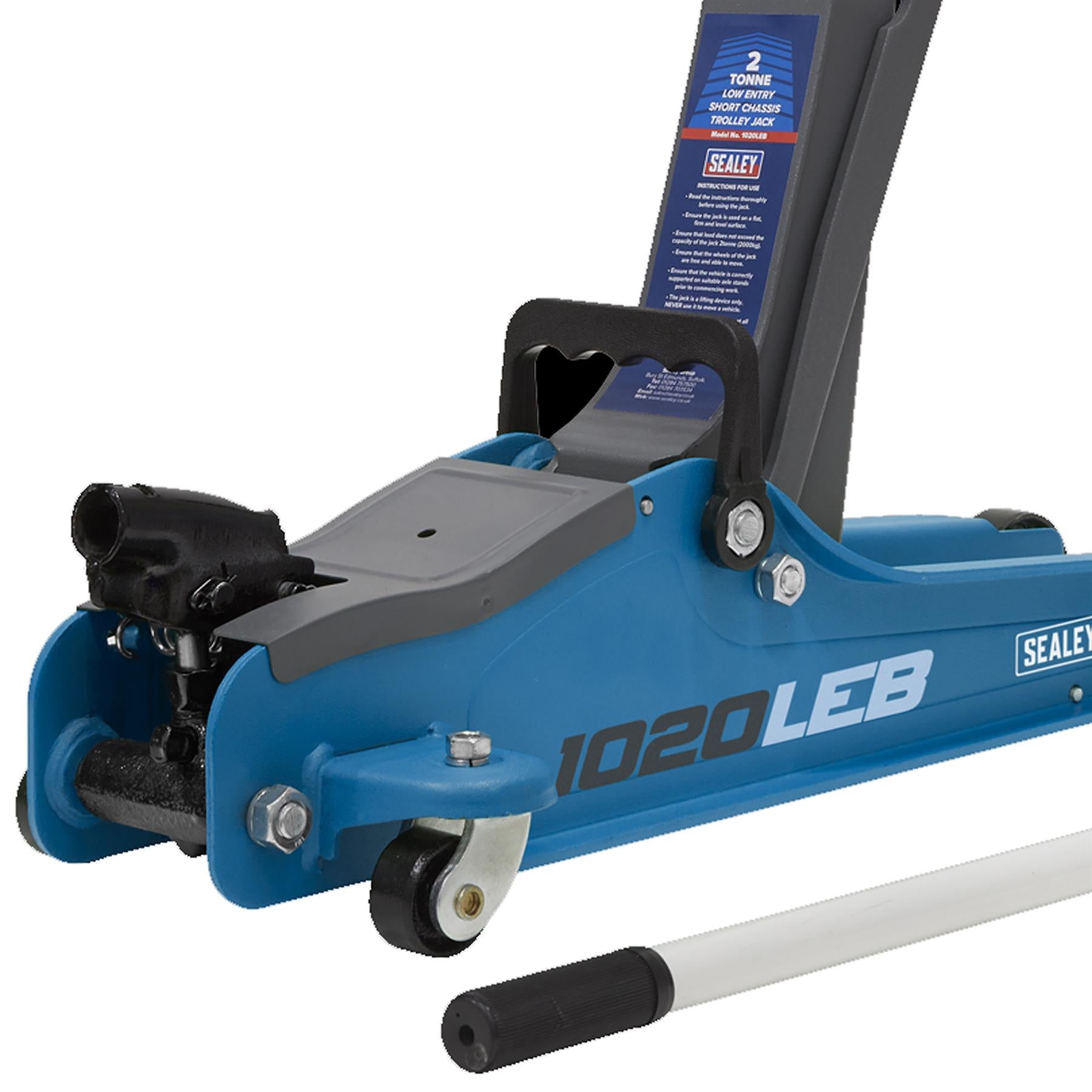 Sealey 2 Tonne Low Profile Trolley Jack Hydraulic Lift Heavy Duty Car Floor Blue