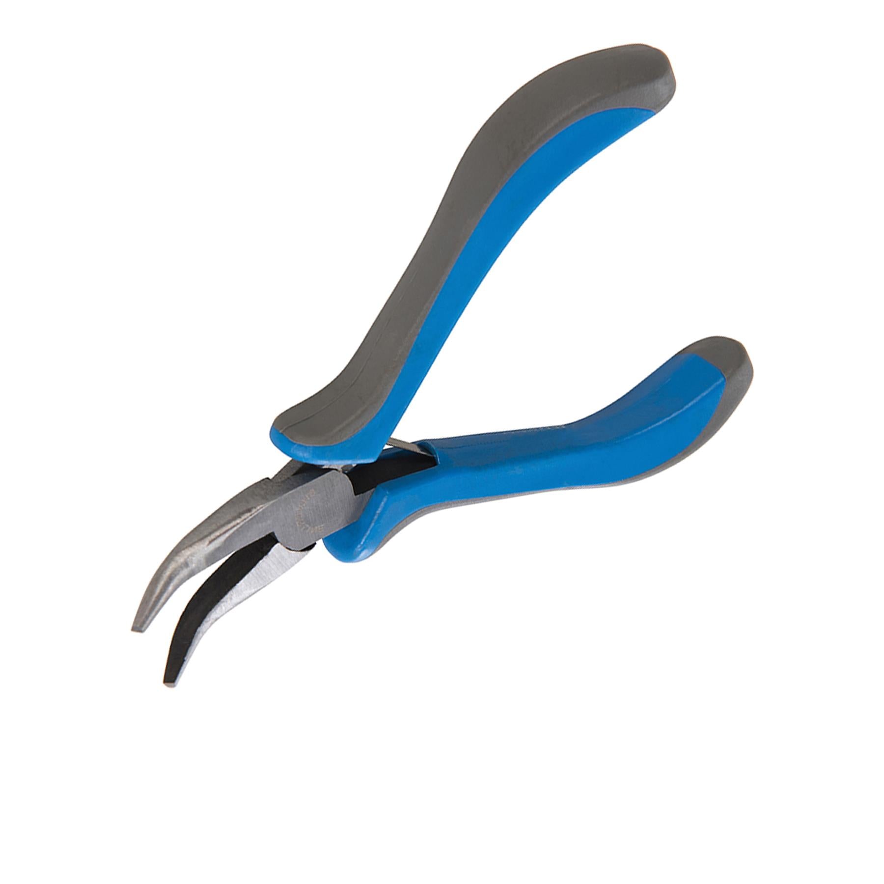 Bent Nose Mini Pliers - 130mm Tempered Carbon Steel Jaws For Accurate Work