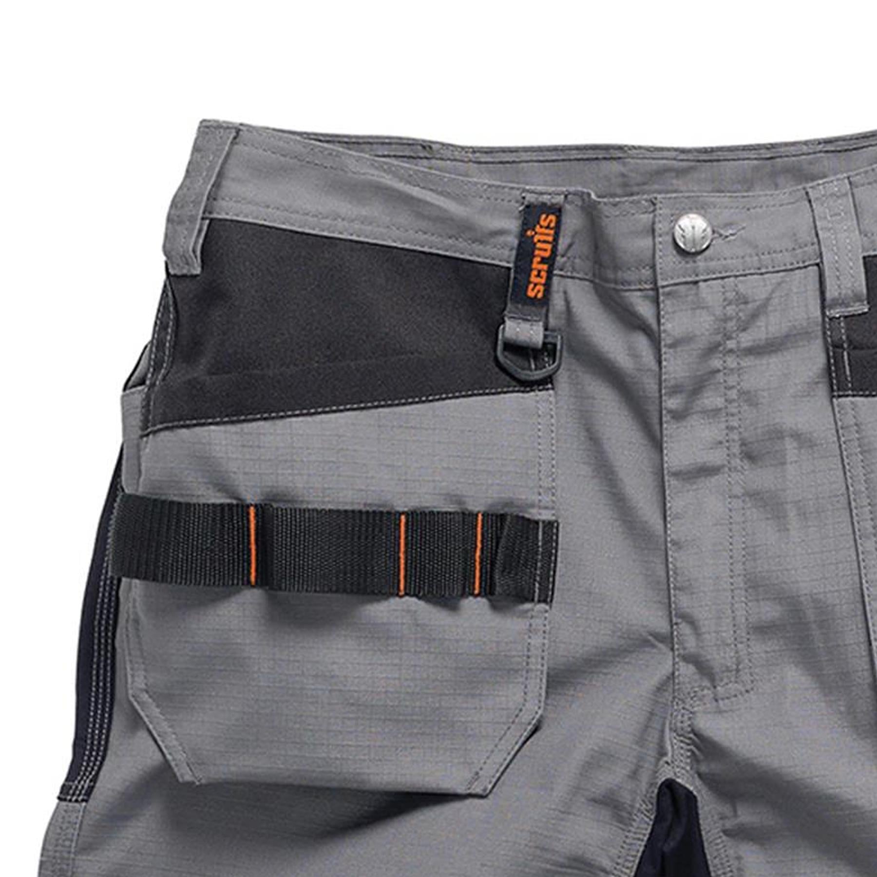 Scruffs Flex Holster Shorts Cargo Combat Pockets Hard Wearing Graphite 34 Waist