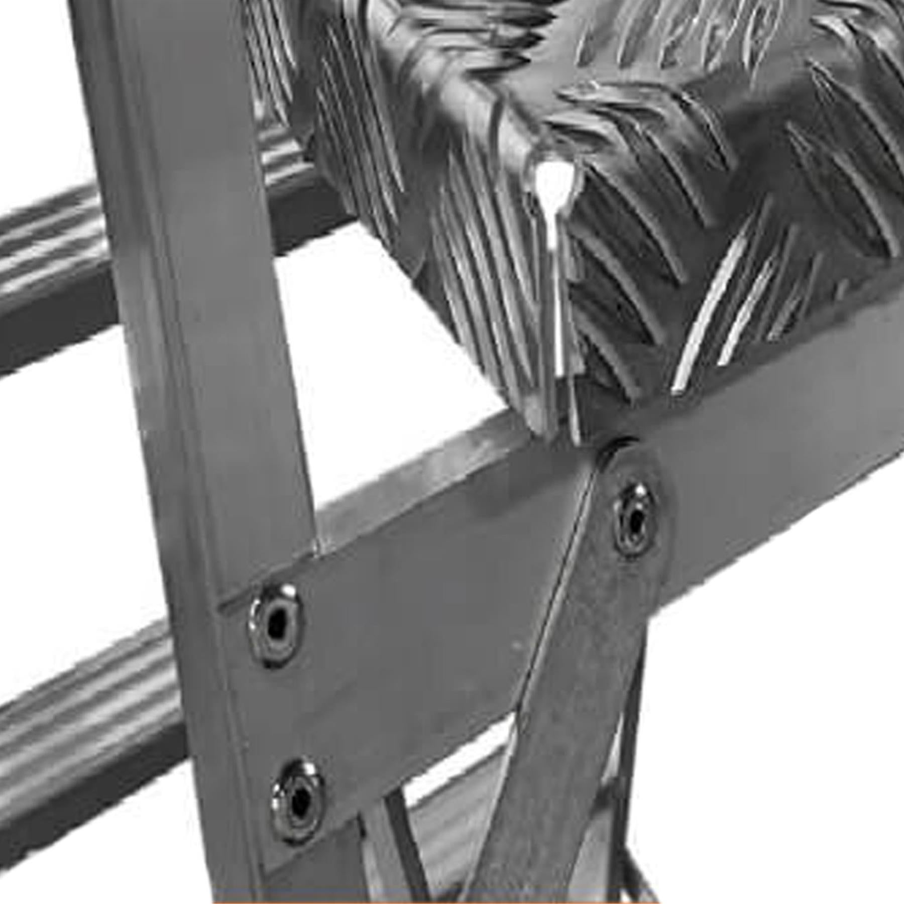 Dapetz PRo 8 Tread Aluminium Wide Platform Step Ladder 3.33m, With Handrail