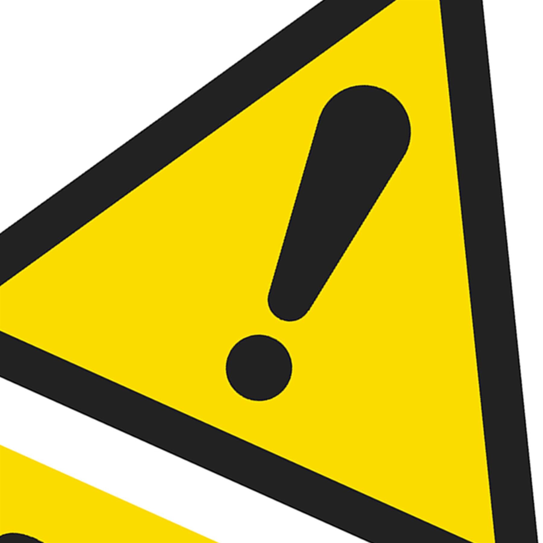 Warning Safety Sign - Caution Hot Water - Self-Adhesive Vinyl