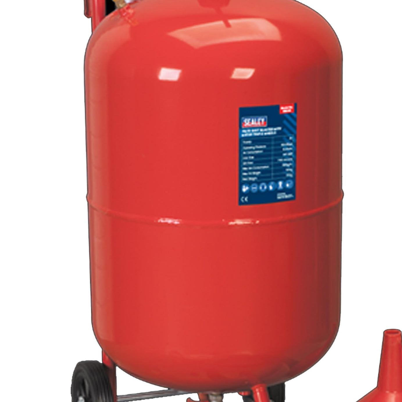 Sealey SB998 Shot Blaster with Water Trap and Wheels 75ltr