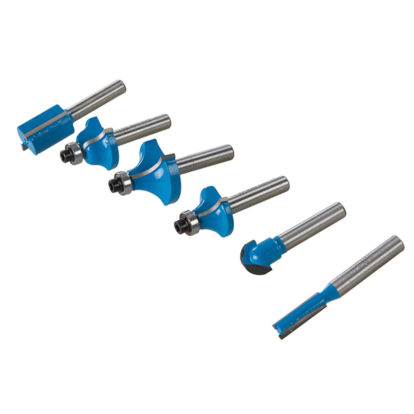 1/4" Shank TCT Router Cutter Bit Set with Wooden Case Silverline 12 Pce Piece
